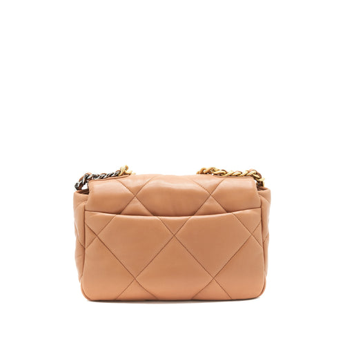 CHANEL 21P CARAMEL SMALL 19 FLAP BAG GHW