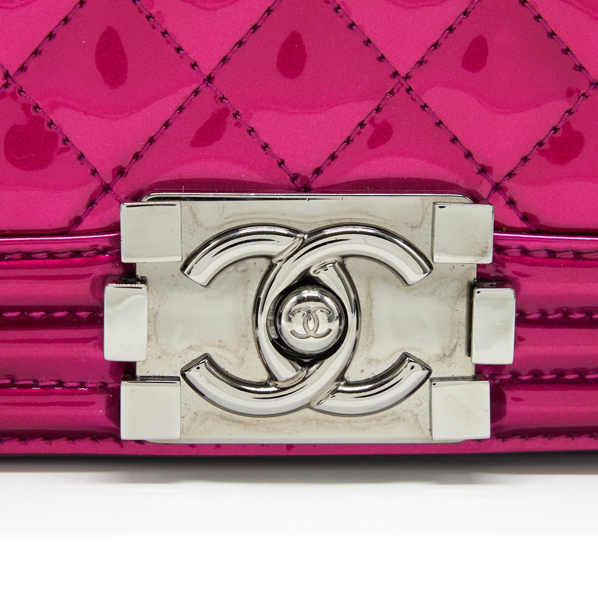CHANEL MEDIUM LEBOY BAG METALLIC PINK SHW