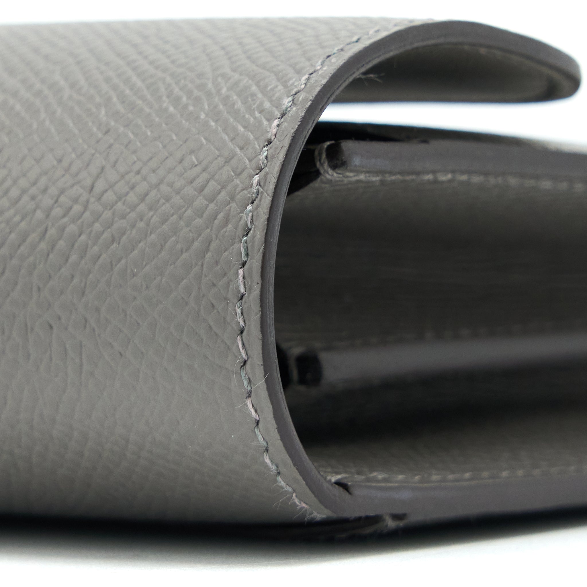 HERMES CONSTANCE TO GO EPSOM LIZARD BUCKLE GRIS MEYER/GRIS FONCE SHW