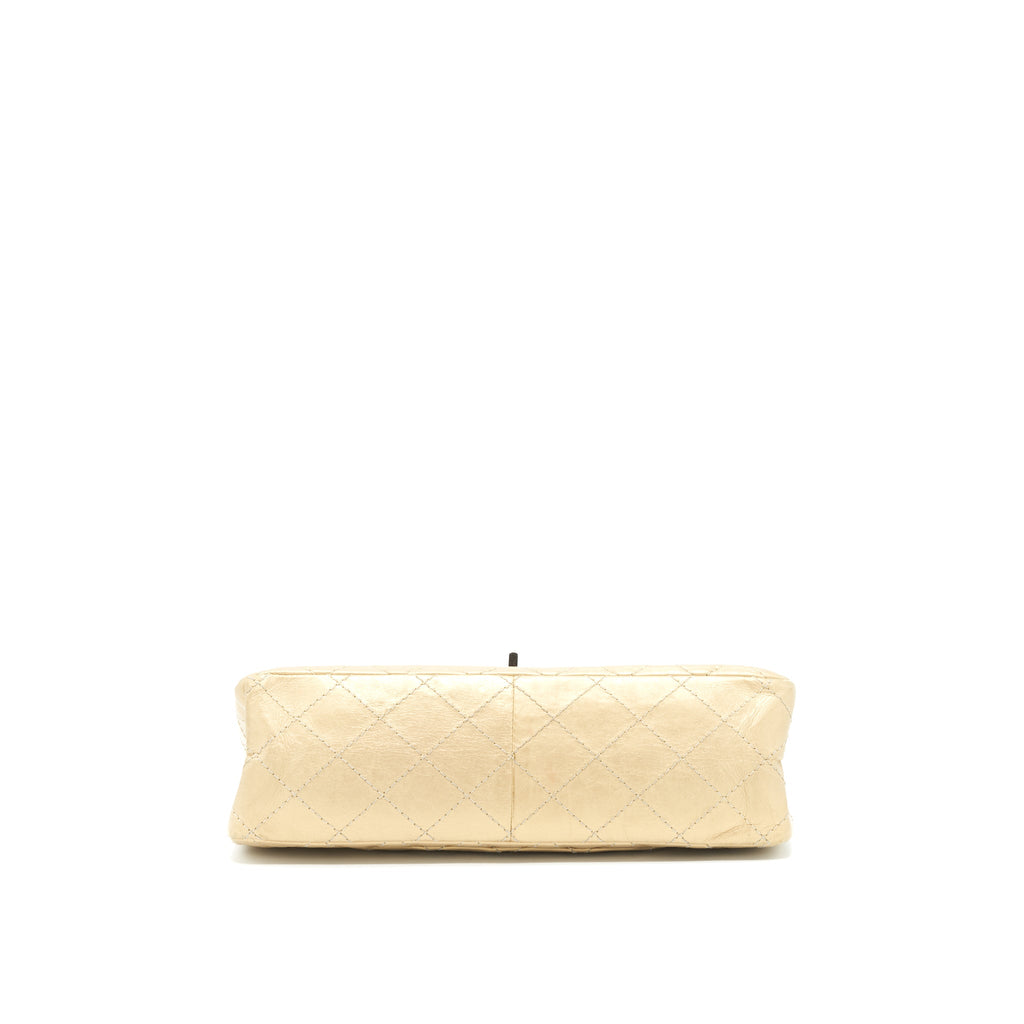 CHANEL 2.55 REISSUE 226 DOUBLE FLAP BAG RUTHENIUM HARDWARE