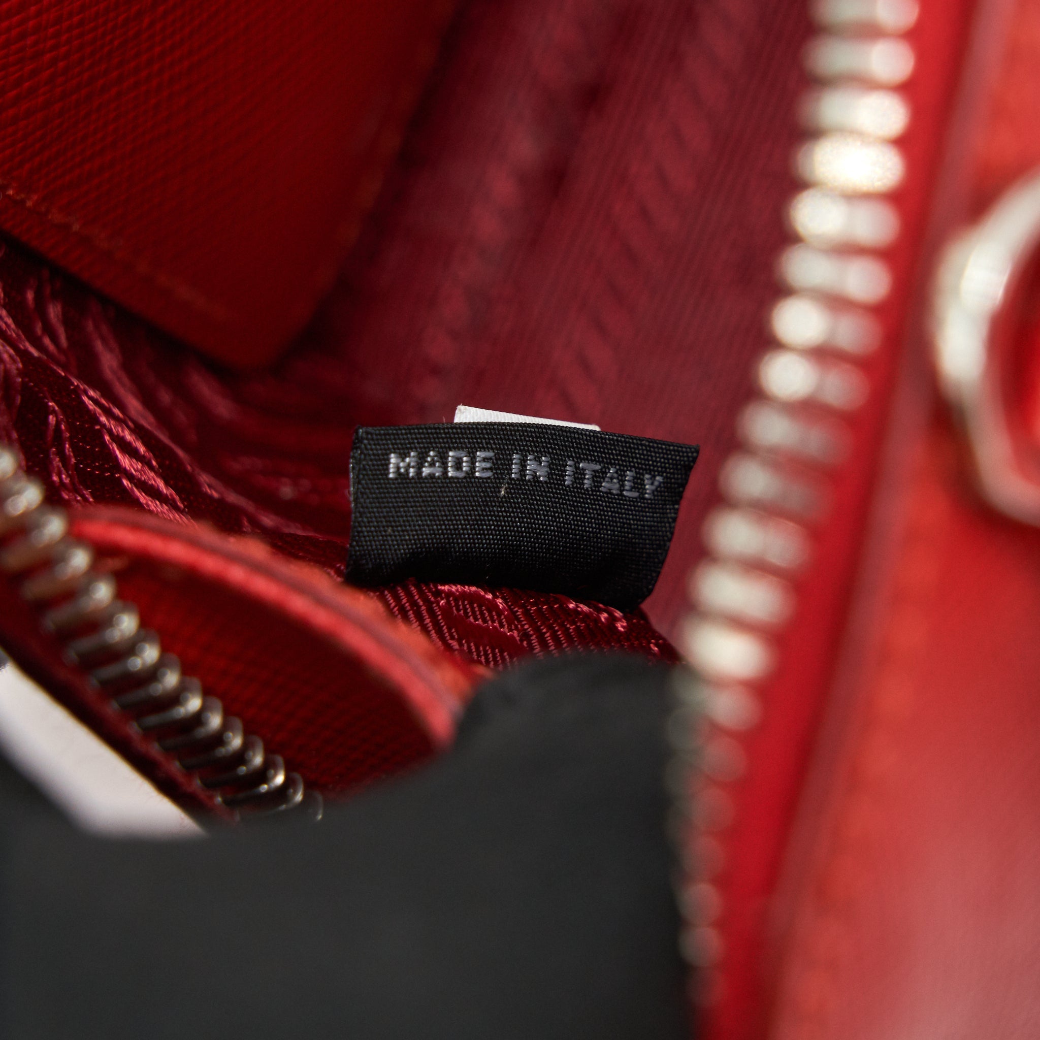 PRADA MINI PROMENADE SAFFIANO LUX LEATHER CROSSBODY BAG IN RED
