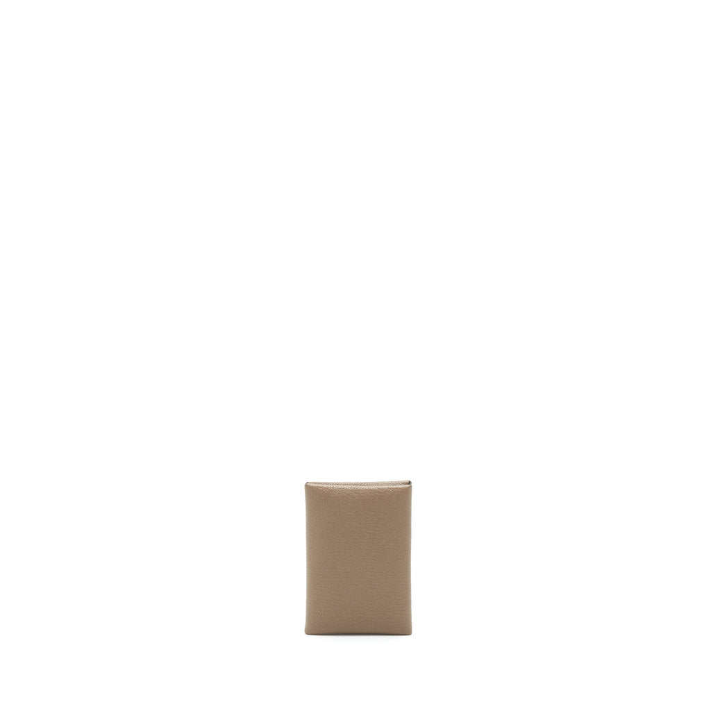 HERMES CALVI DUO CARD HOLDER CHEVRE MYSORE ETOUPE