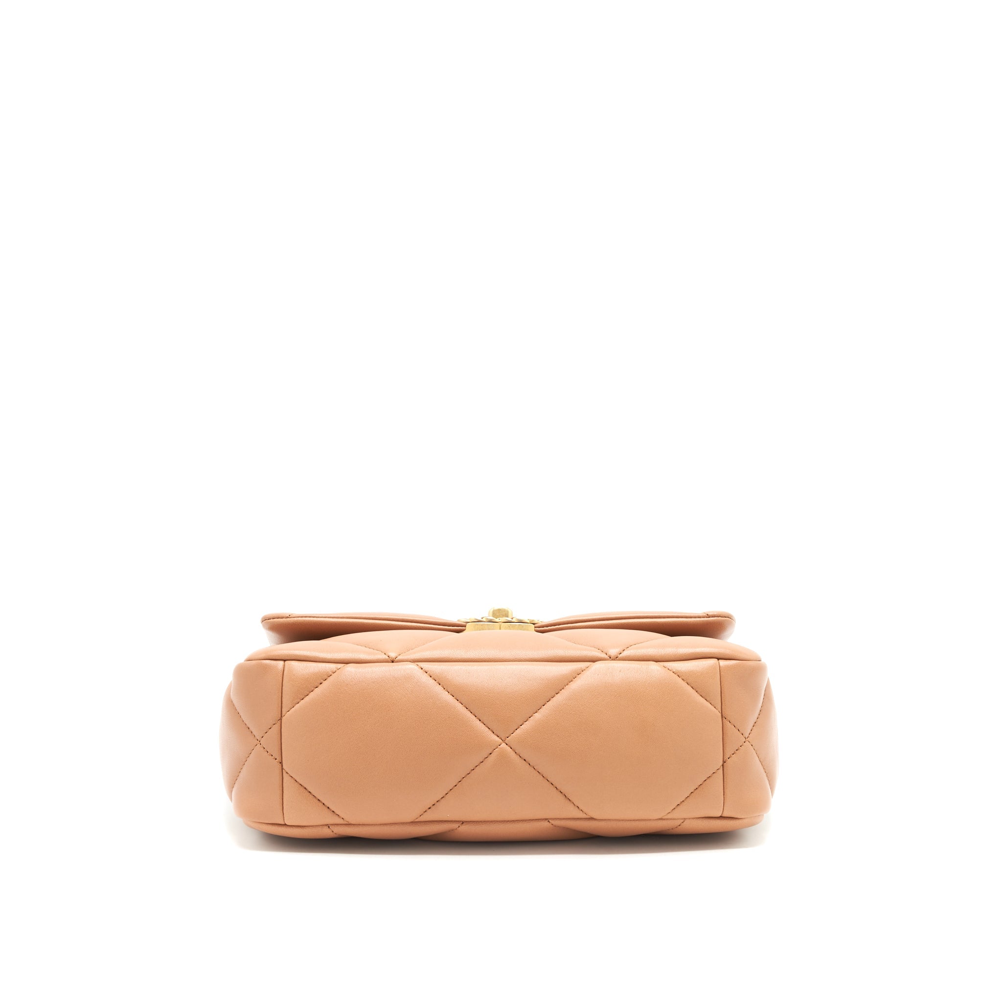 CHANEL 21P CARAMEL SMALL 19 FLAP BAG GHW