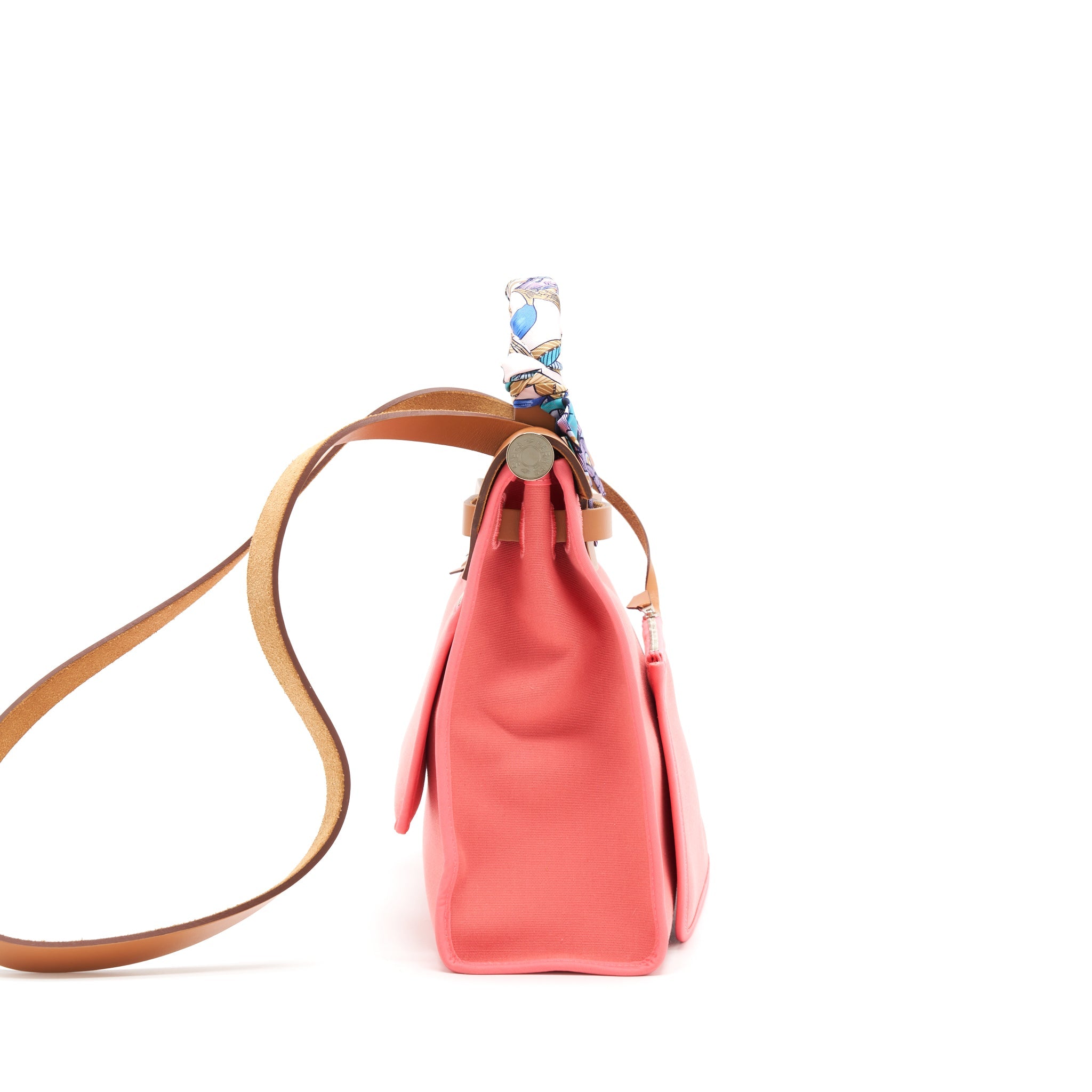 HERMES HERBAG 31 ZIP BAG ROSE AZALEE SHW