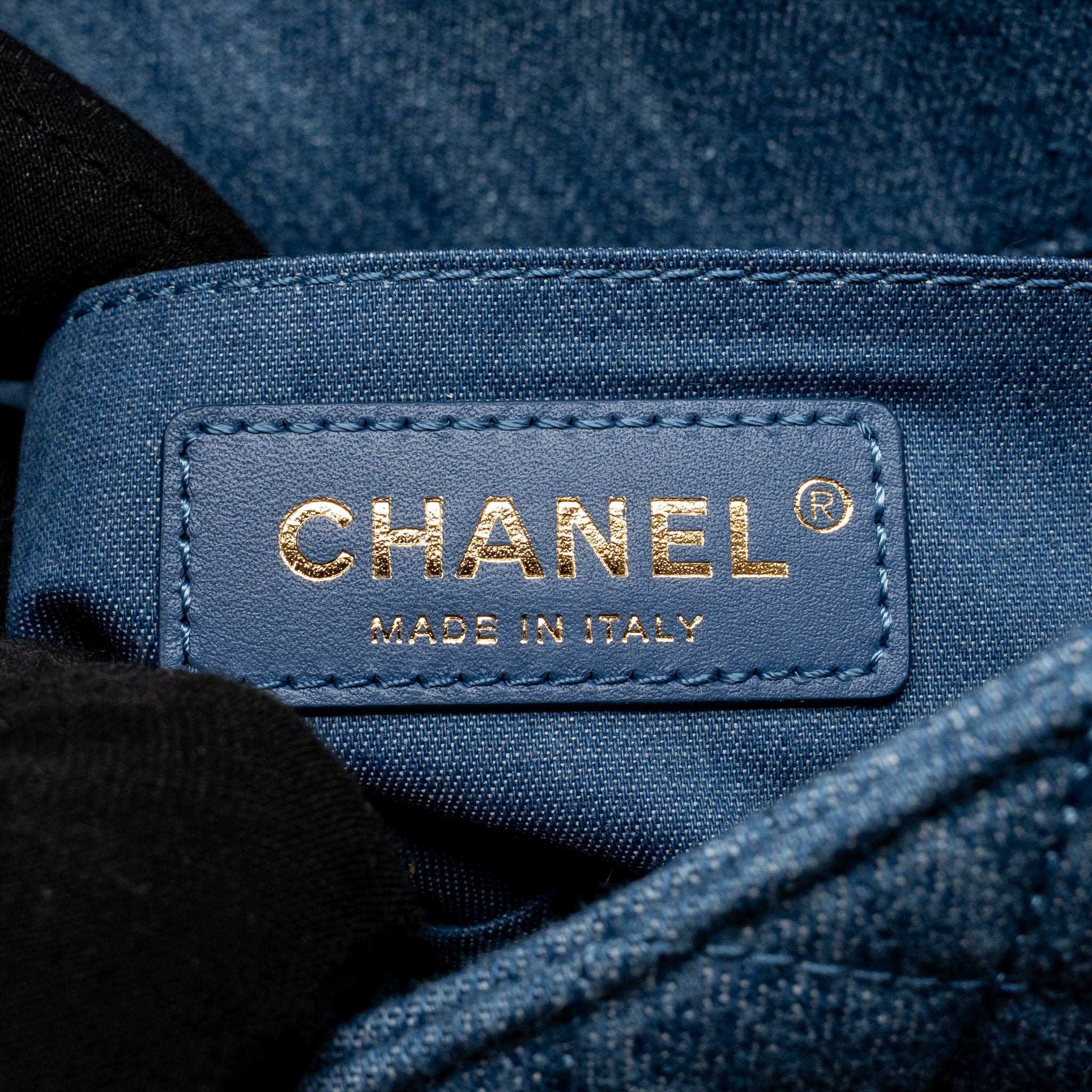 CHANEL PEARL CRUSH MINI RECTANGULAR FLAP BAG DENIM BLUE GHW (MICROCHIP)