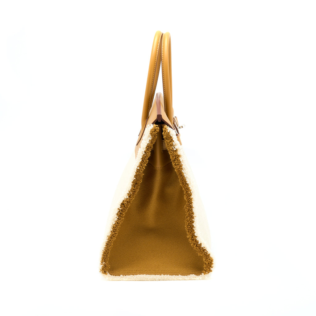 HERMES BIRKIN 35 FRAY FRAY SWIFT/TOILE H CANVAS SESAME SHW