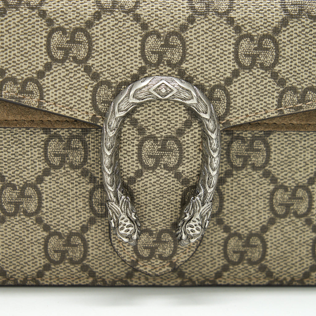 GUCCI DIONYSUS GG SUPREME SUPER MINI BAG BEIGE