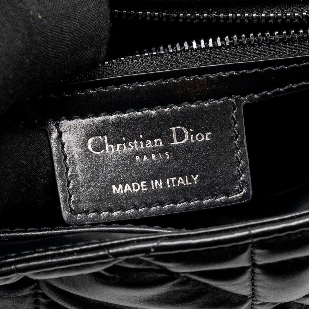 DIOR MEDIUM DIOR CARO BAG CALFSKIN SO BLACK