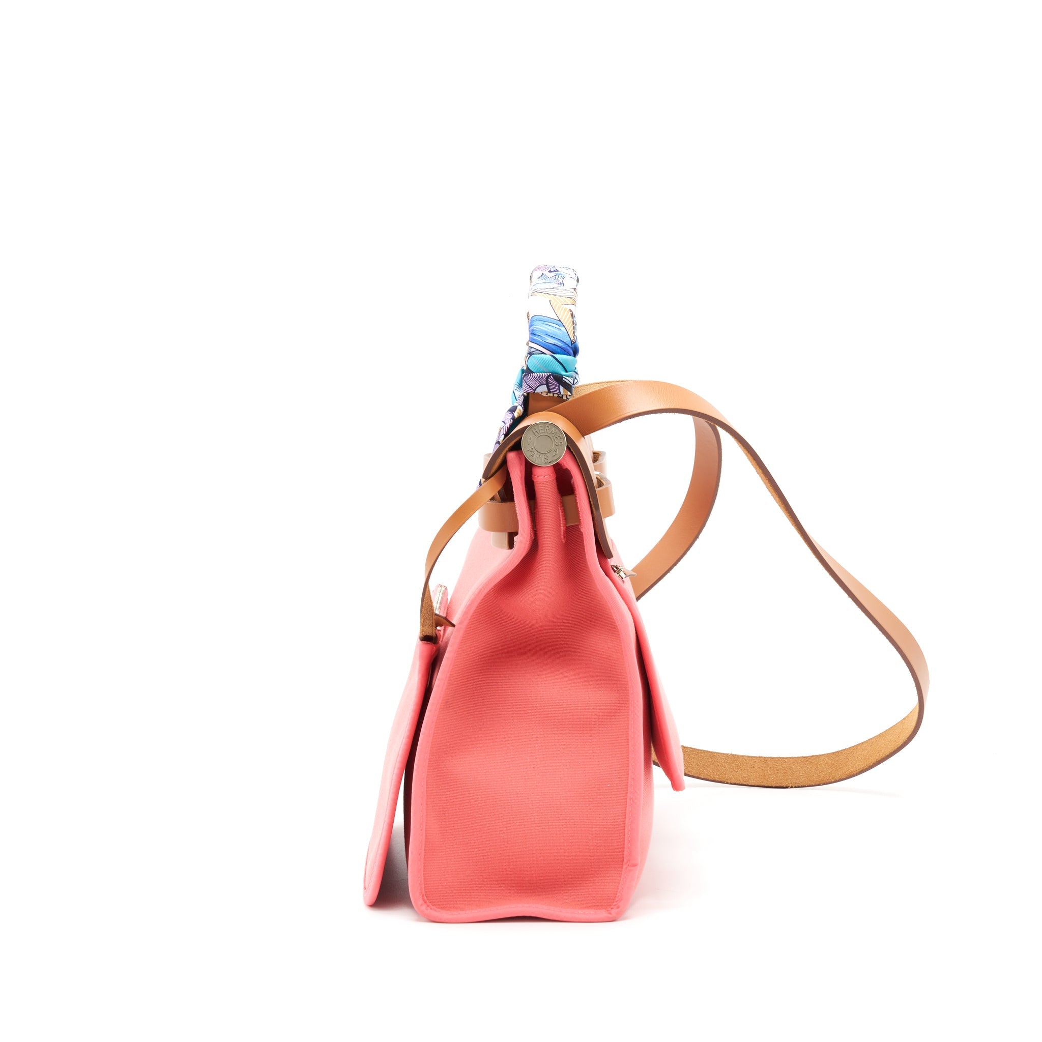 HERMES HERBAG 31 ZIP BAG ROSE AZALEE SHW