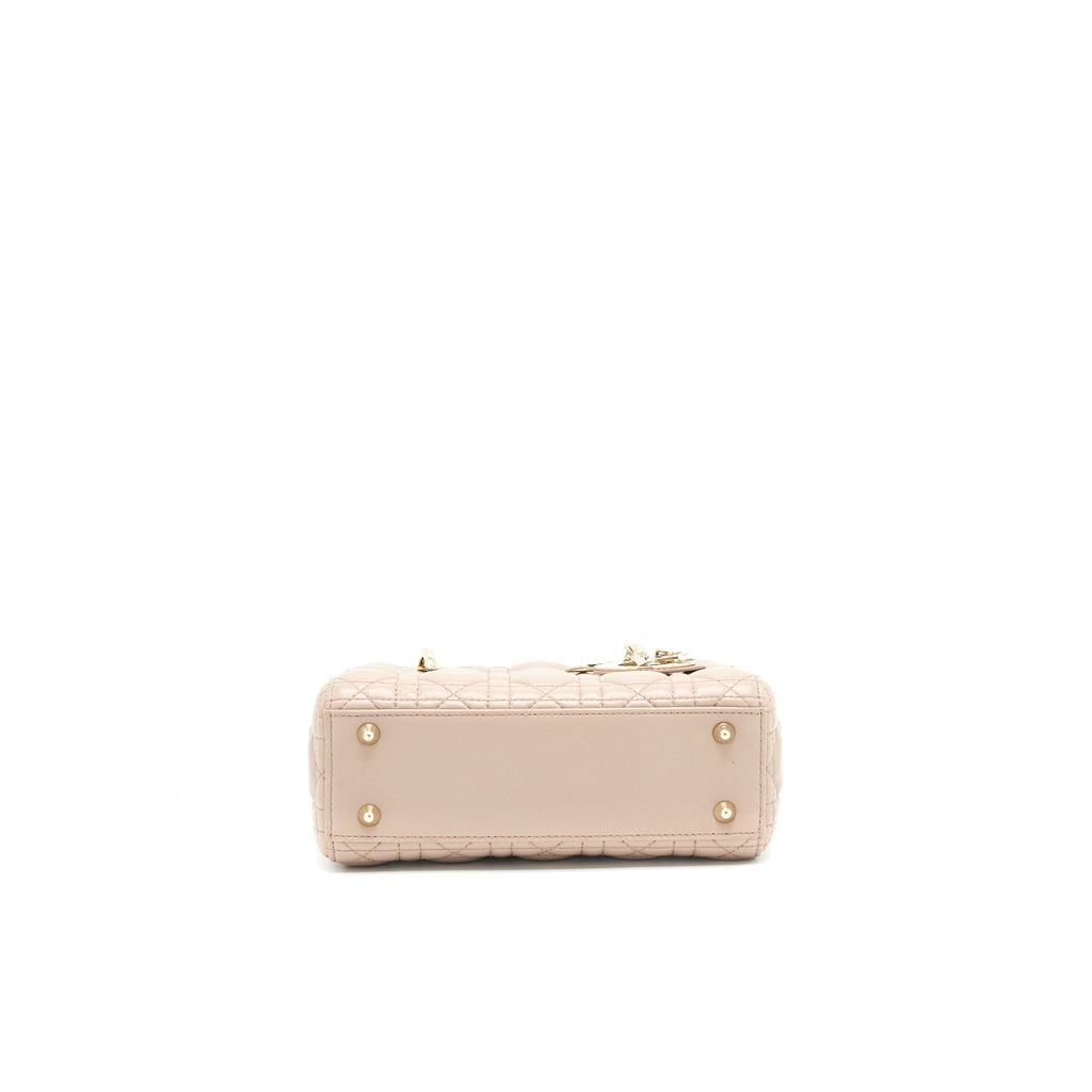 DIOR SMALL LADY DIOR DARK BEIGE LGHW
