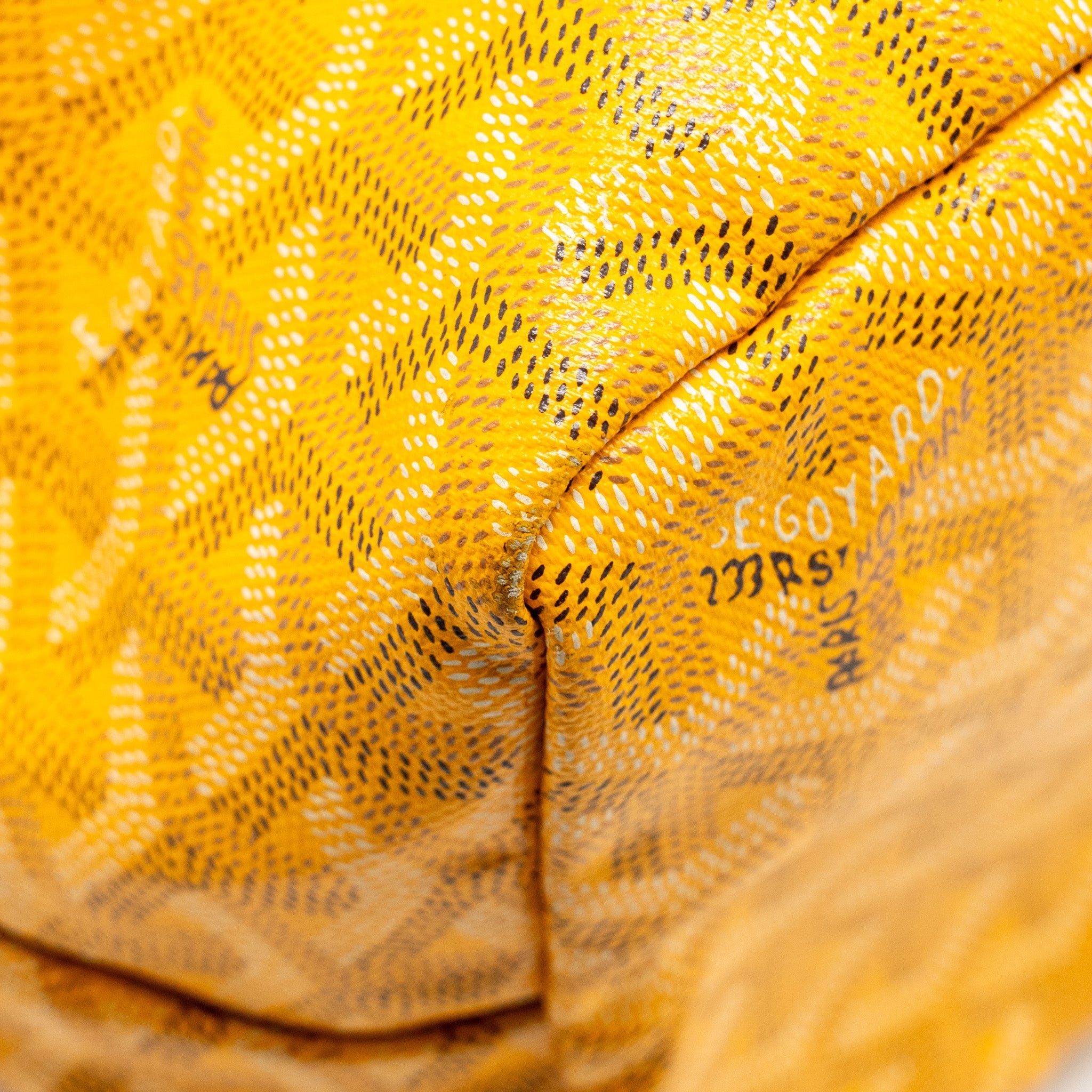 GOYARD SAINT LOUIS PM TOTE BAG GOYARDINE CANVAS / CALFSKIN YELLOW SHW