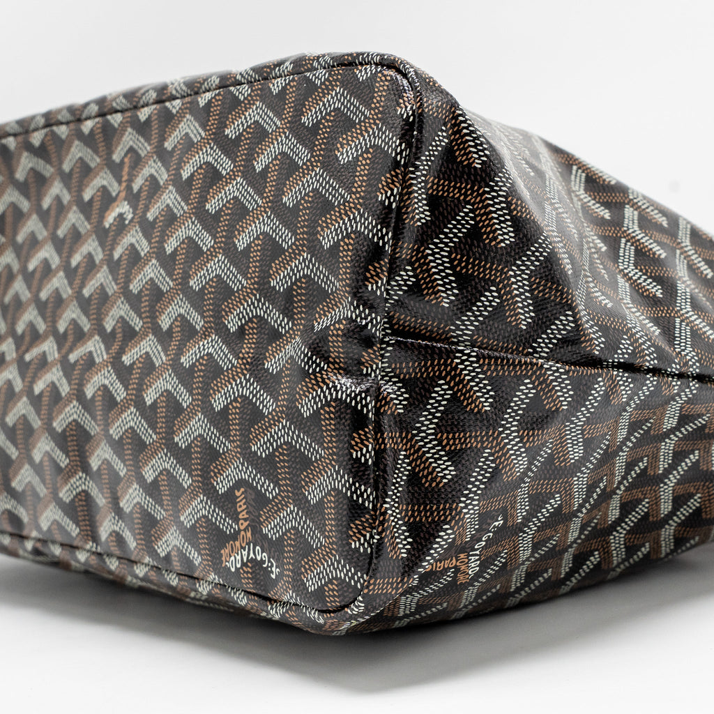 GOYARD BOHEME HOBO BAG GOYARDINE CANVAS/CALFSKIN BROWN SHW