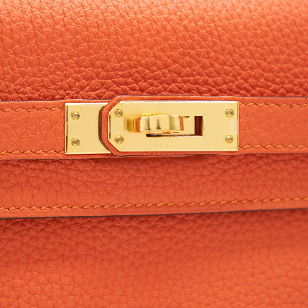 HERMES KELLY25 9J FEU GHW TOGO LEATHER