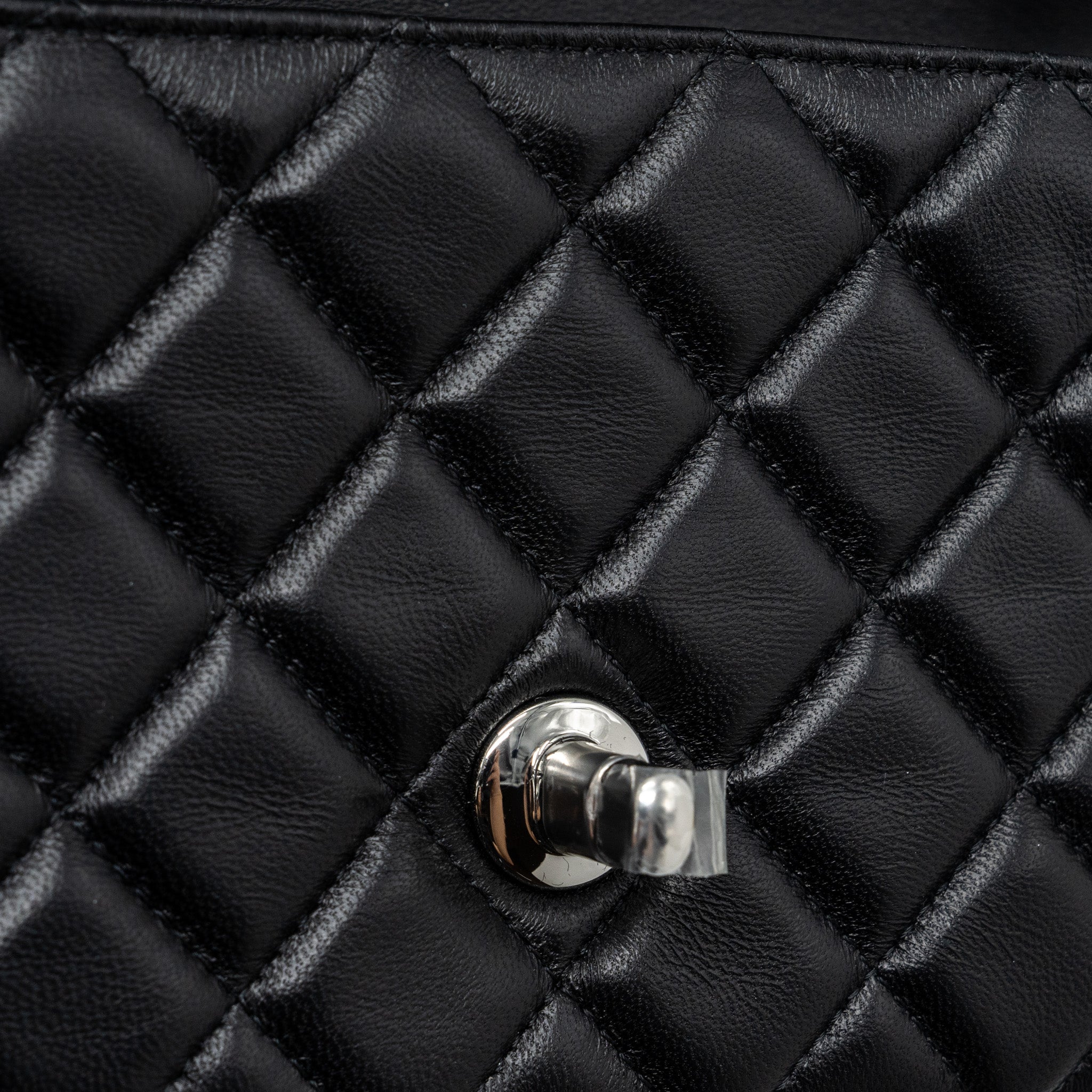CHANEL MINI RECTANGULAR FLAP BAG LAMBSKIN BLACK SHW (MICROCHIP)