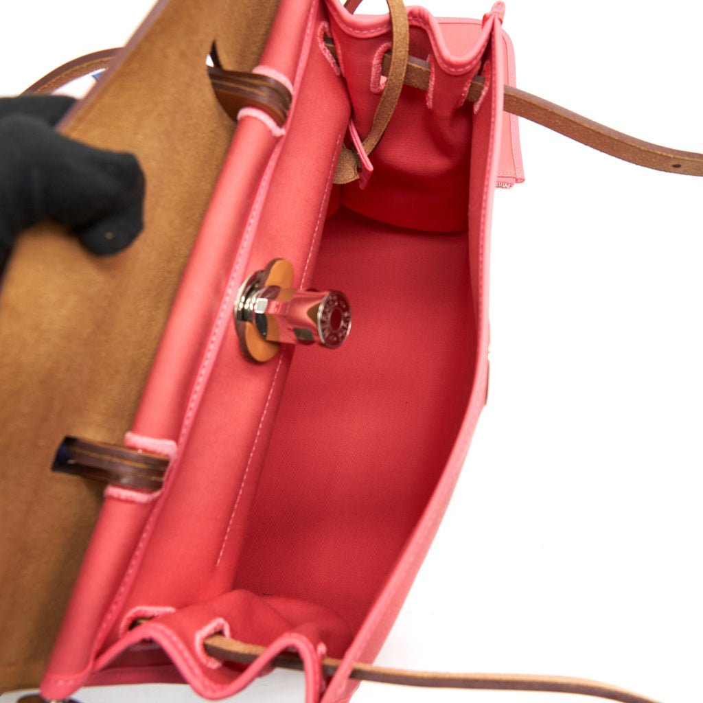 HERMES HERBAG 31 ZIP BAG ROSE AZALEE SHW