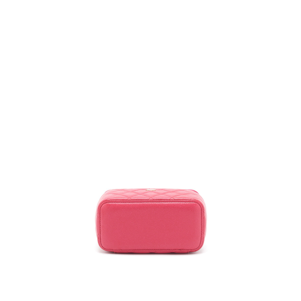 CHANEL LONG VANITY CASE CAVIAR HOT PINK LGHW