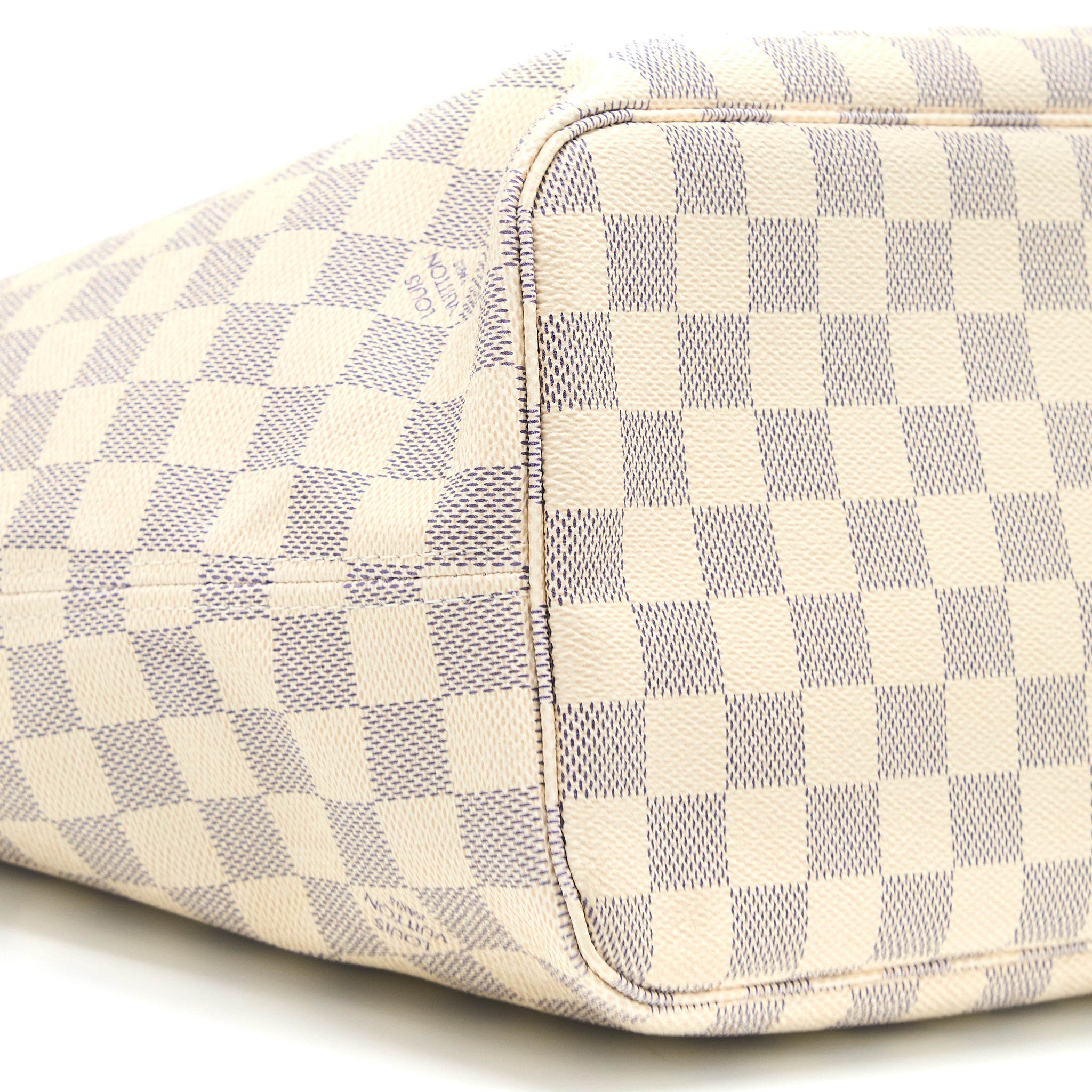LOUIS VUITTON NEVERFULL MM DAMIER AZUR CANVAS GHW