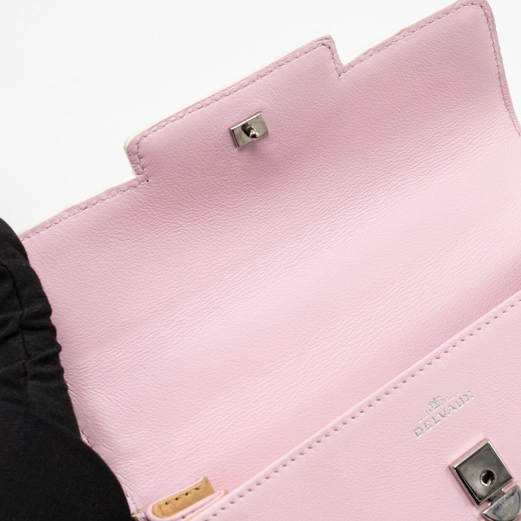 DELVAUX SMALL TEMPETE TOTE BAG CALFSKIN LIGHT PINK SHW