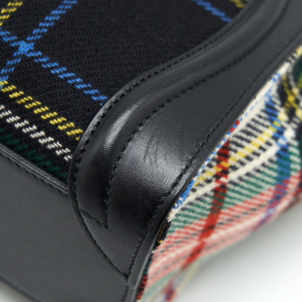 CELINE NANO LUGGAGE BAG FABRIC/ LEATHER MULTICOLOUR