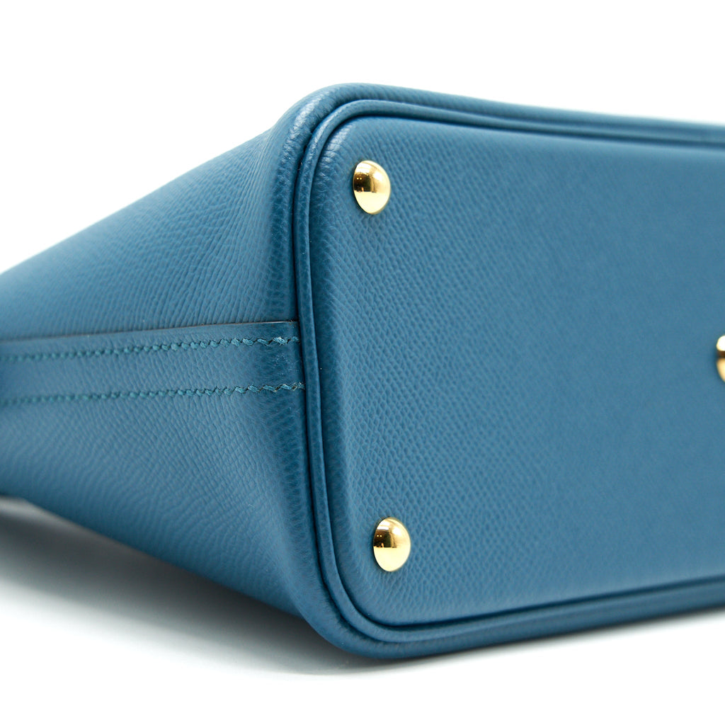 HERMES BOLIDE 27 VERT BOSPHORE EPSOM GHW