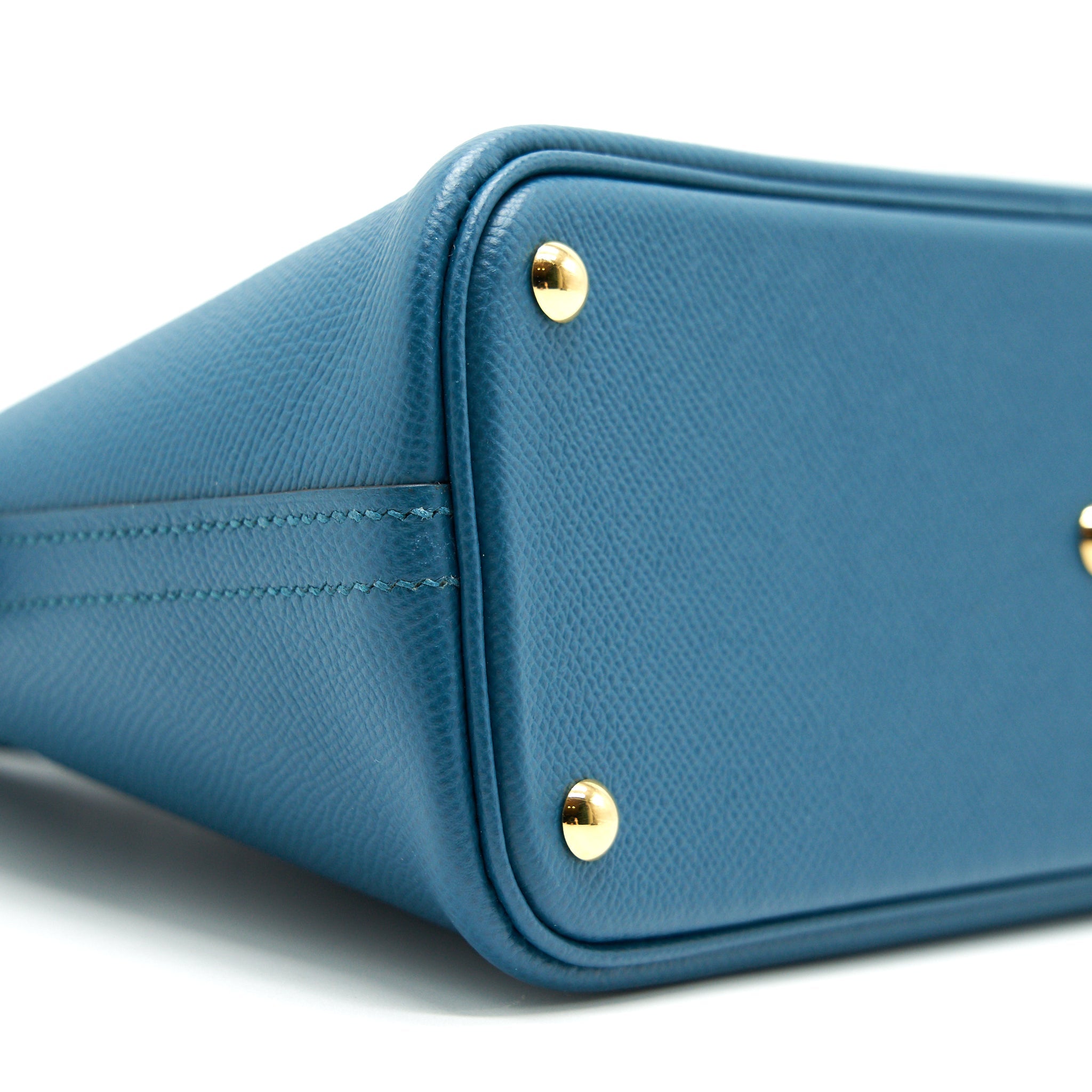 HERMES BOLIDE 27 VERT BOSPHORE EPSOM GHW