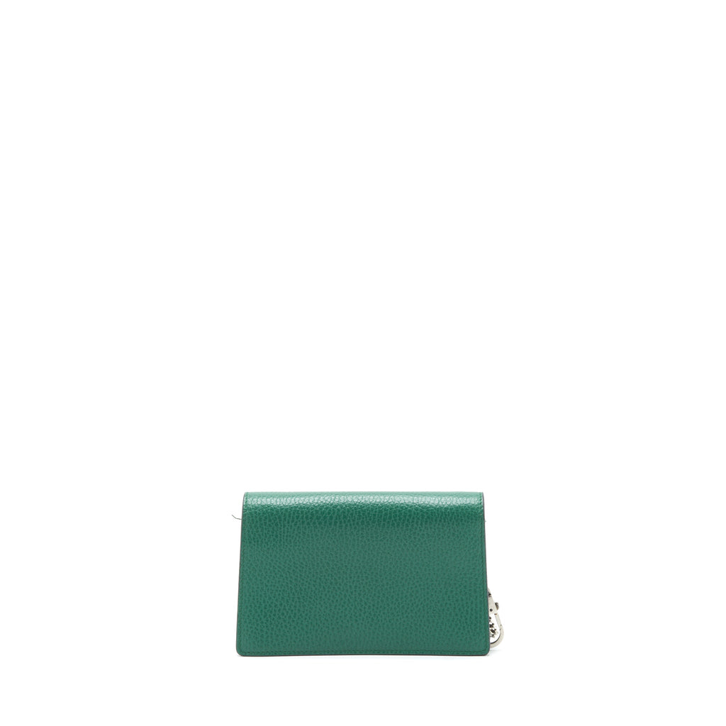 GUCCI SUPER MINI DIONYSUS GREEN GOLD AND SILVER HARDWARE
