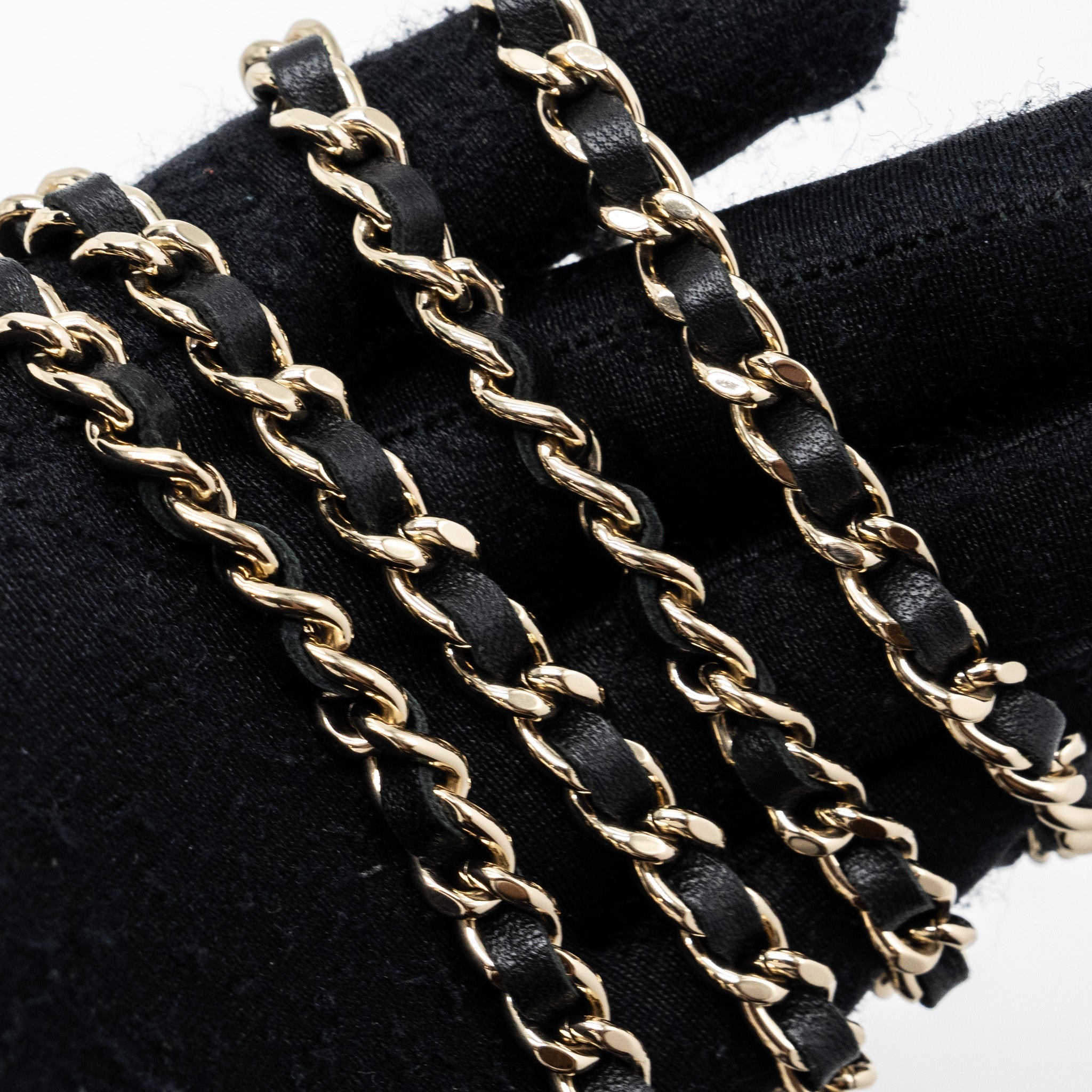 CHANEL TOP HANDLE LONG VANITY WITH CHAIN LAMBSKIN BLACK LGHW(MICROCHIP)