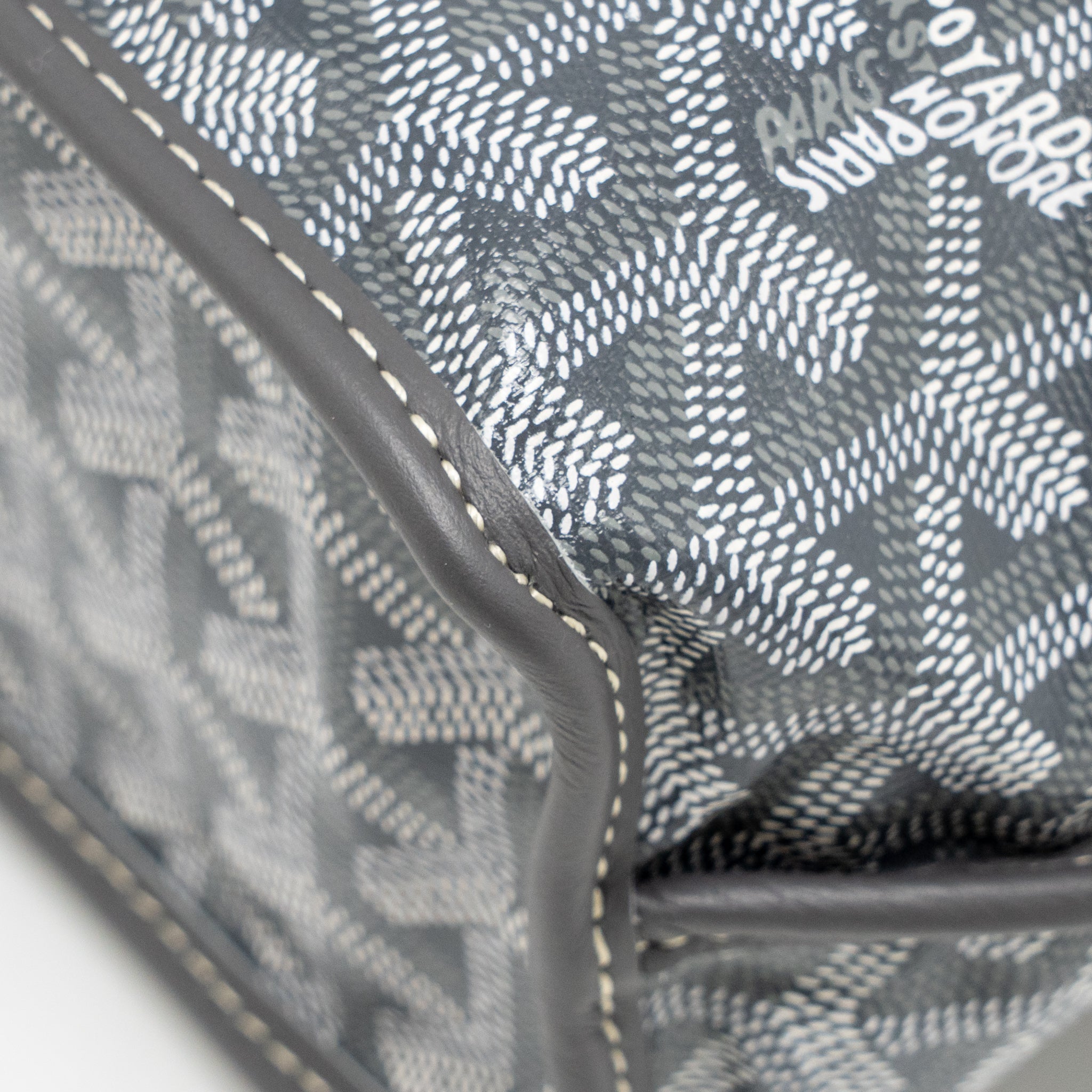GOYARD MINI ANJOU TOTE BAG GOYARDINE CANVAS GREY SHW