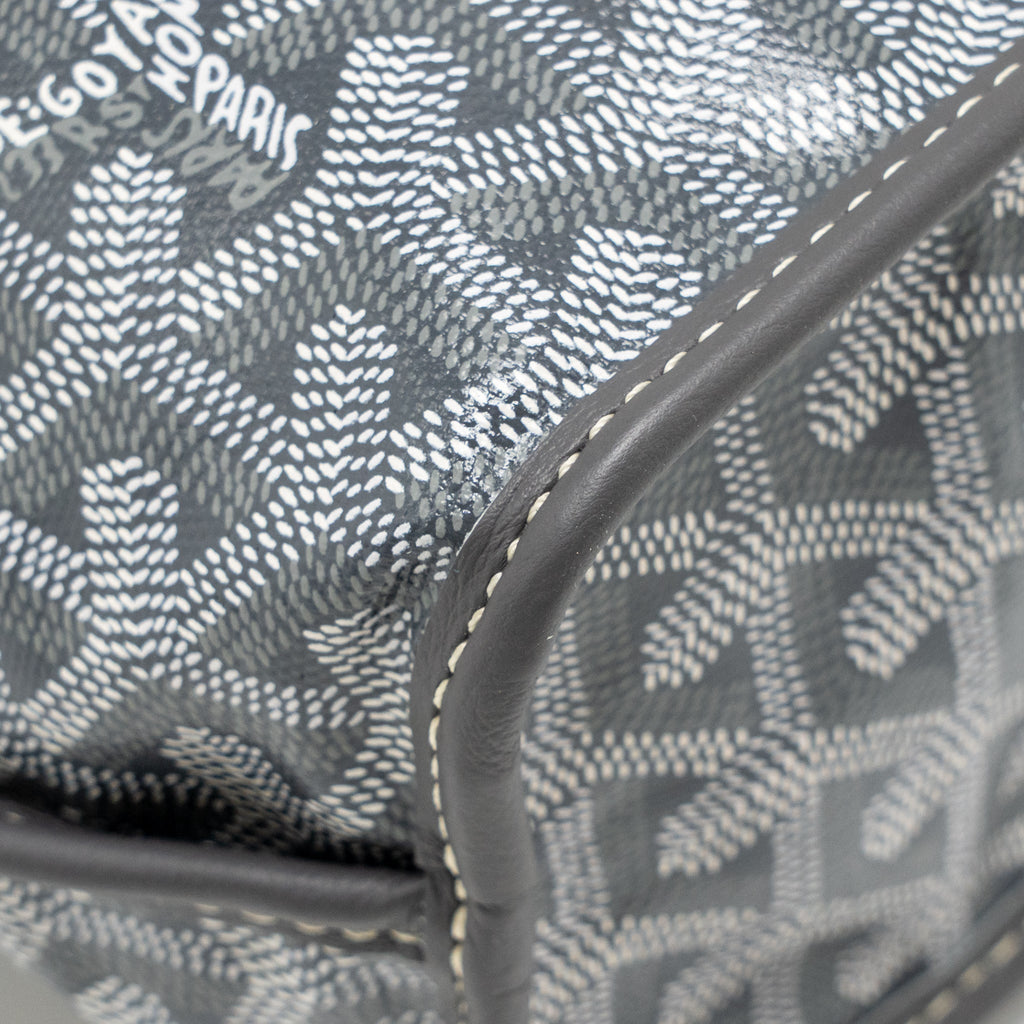GOYARD MINI ANJOU TOTE BAG GOYARDINE CANVAS GREY SHW