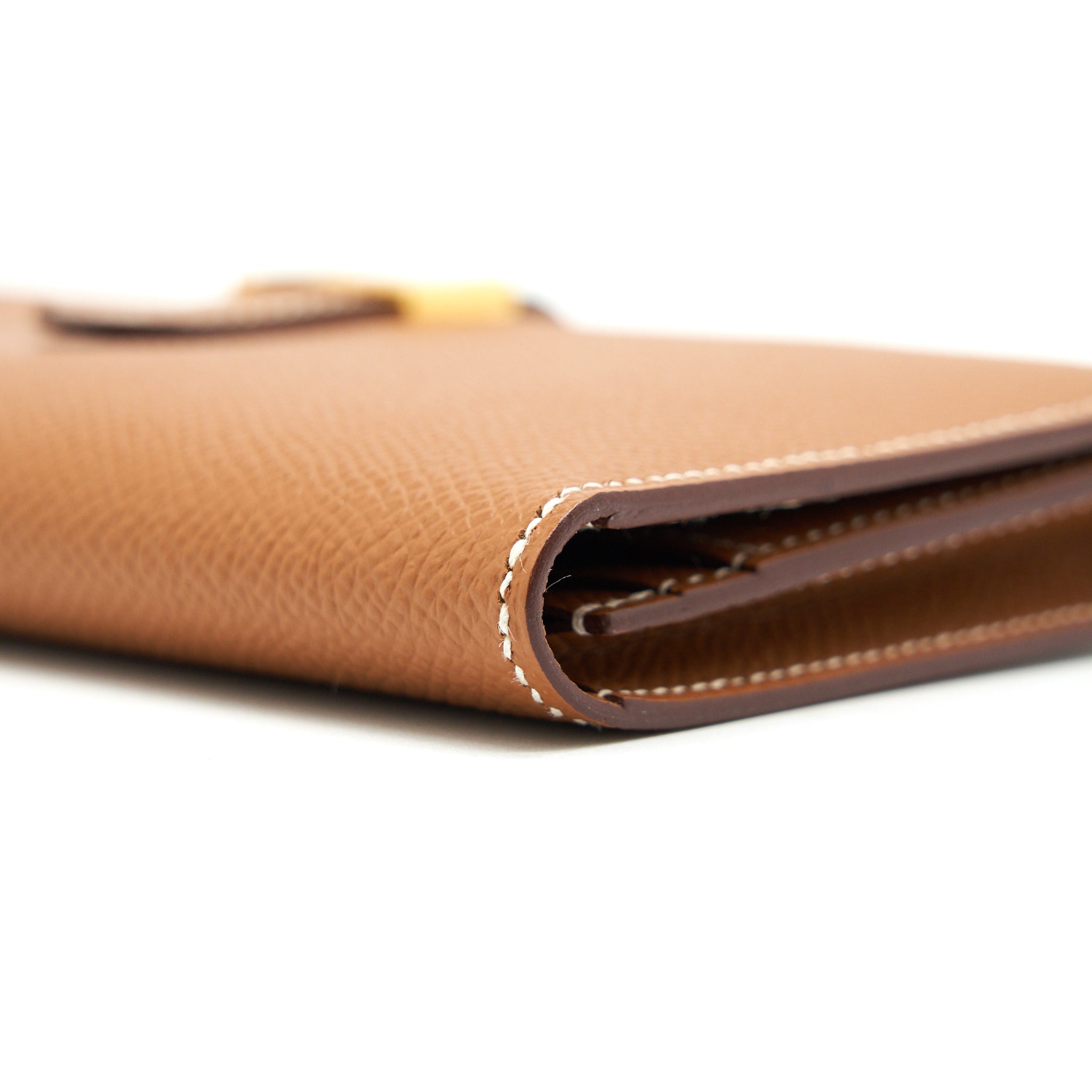 HERMES BEARN WALLET 37 GOLD WITH GHW