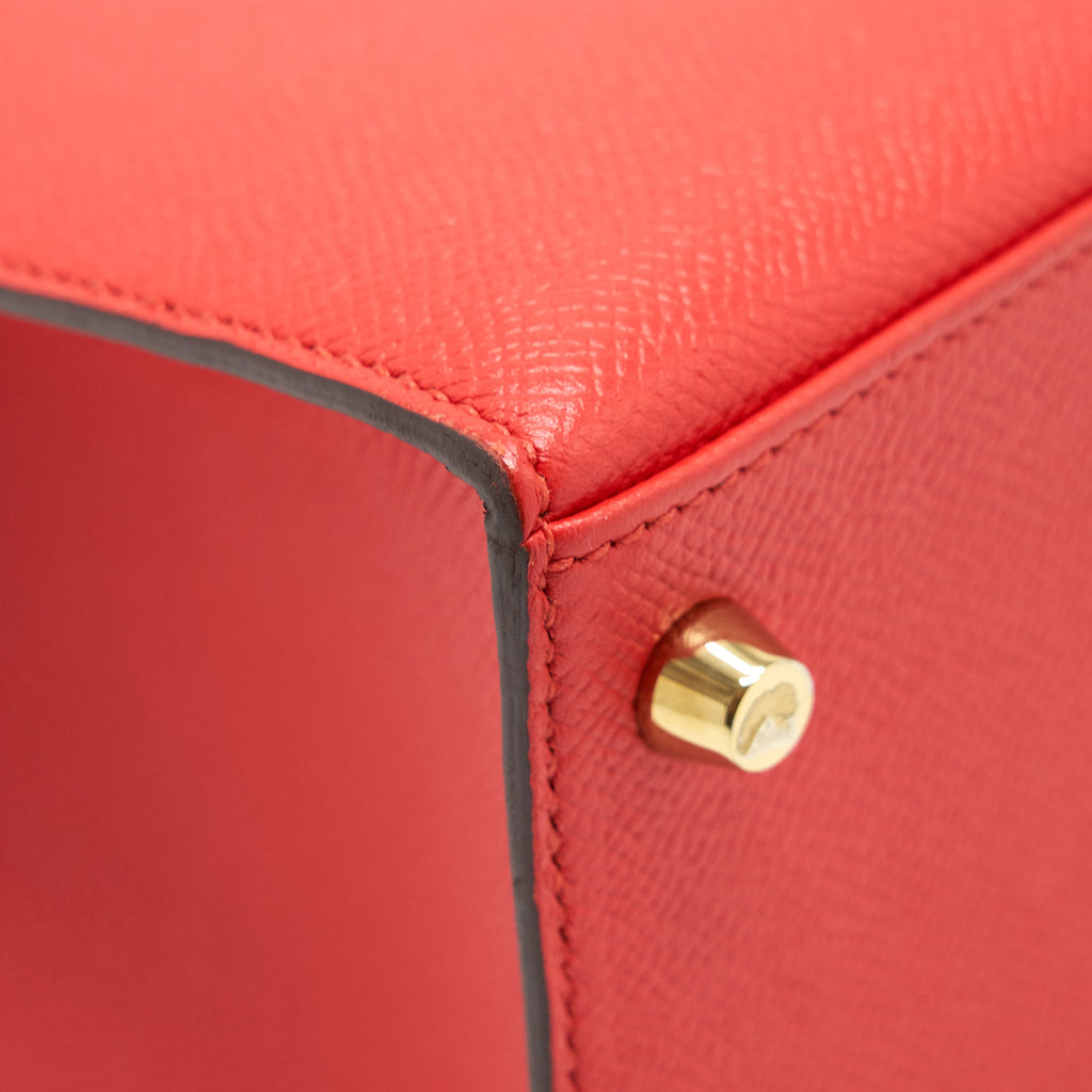 HERMES KELLY 28 ROUGE PIVOINE GHW