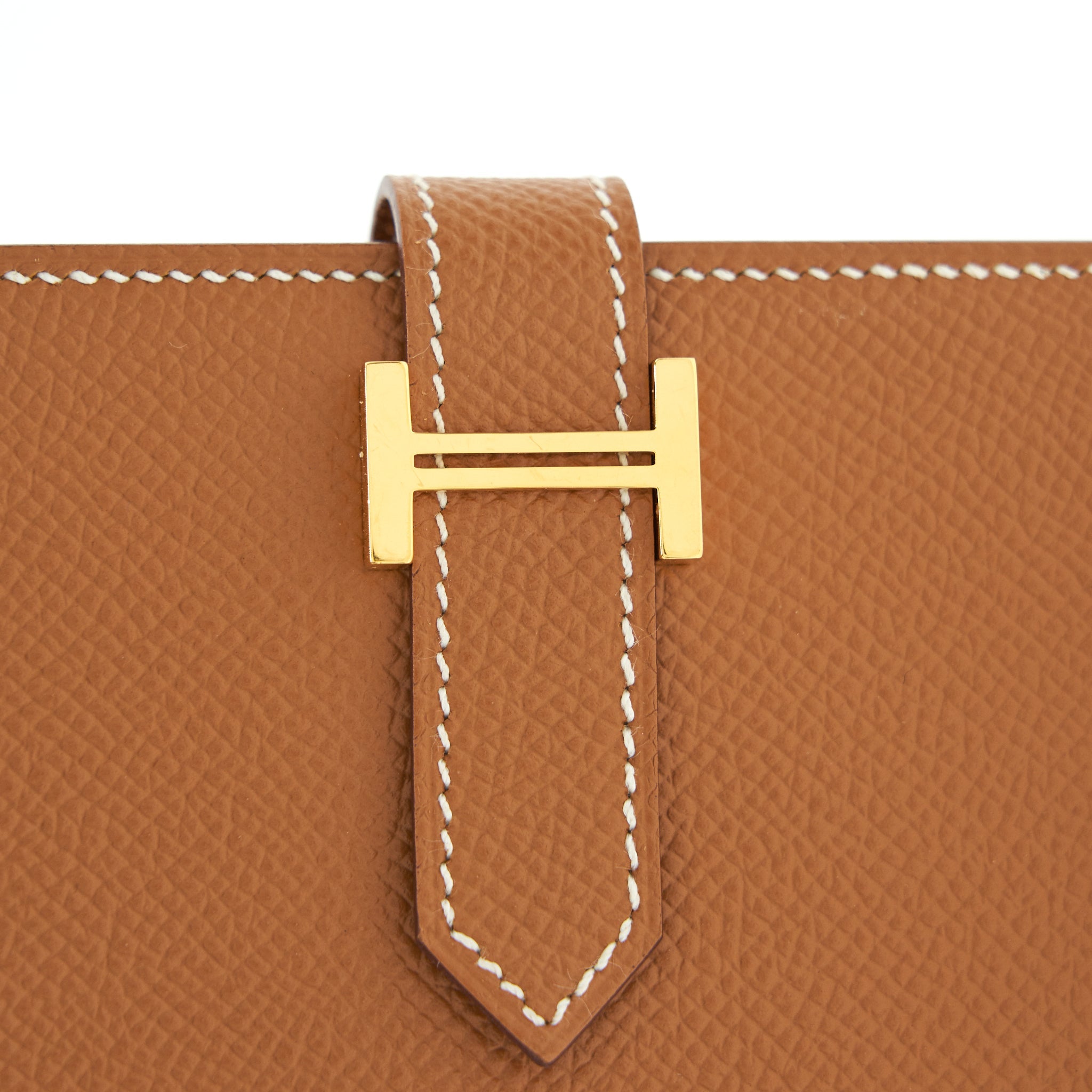 HERMES BEARN WALLET 37 GOLD WITH GHW