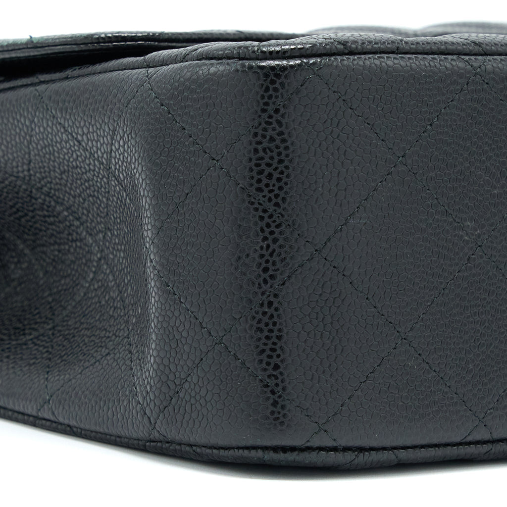 CHANEL JUMBO CLASSIC DOUBLE FLAP BAG CAVIAR BLACK GHW