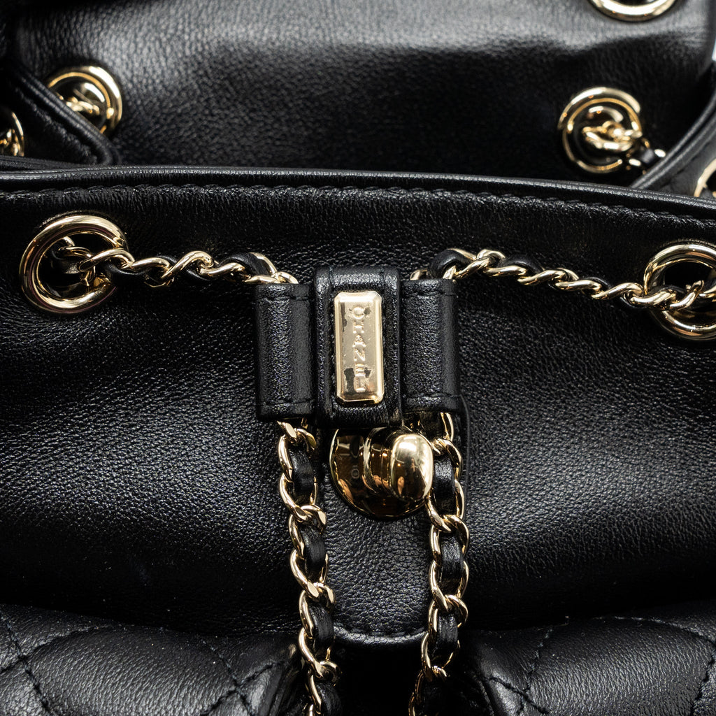 CHANEL 23A MINI TRIPLE PACK BACKPACK CALFSKIN BLACK LGHW (MICROCHIP )