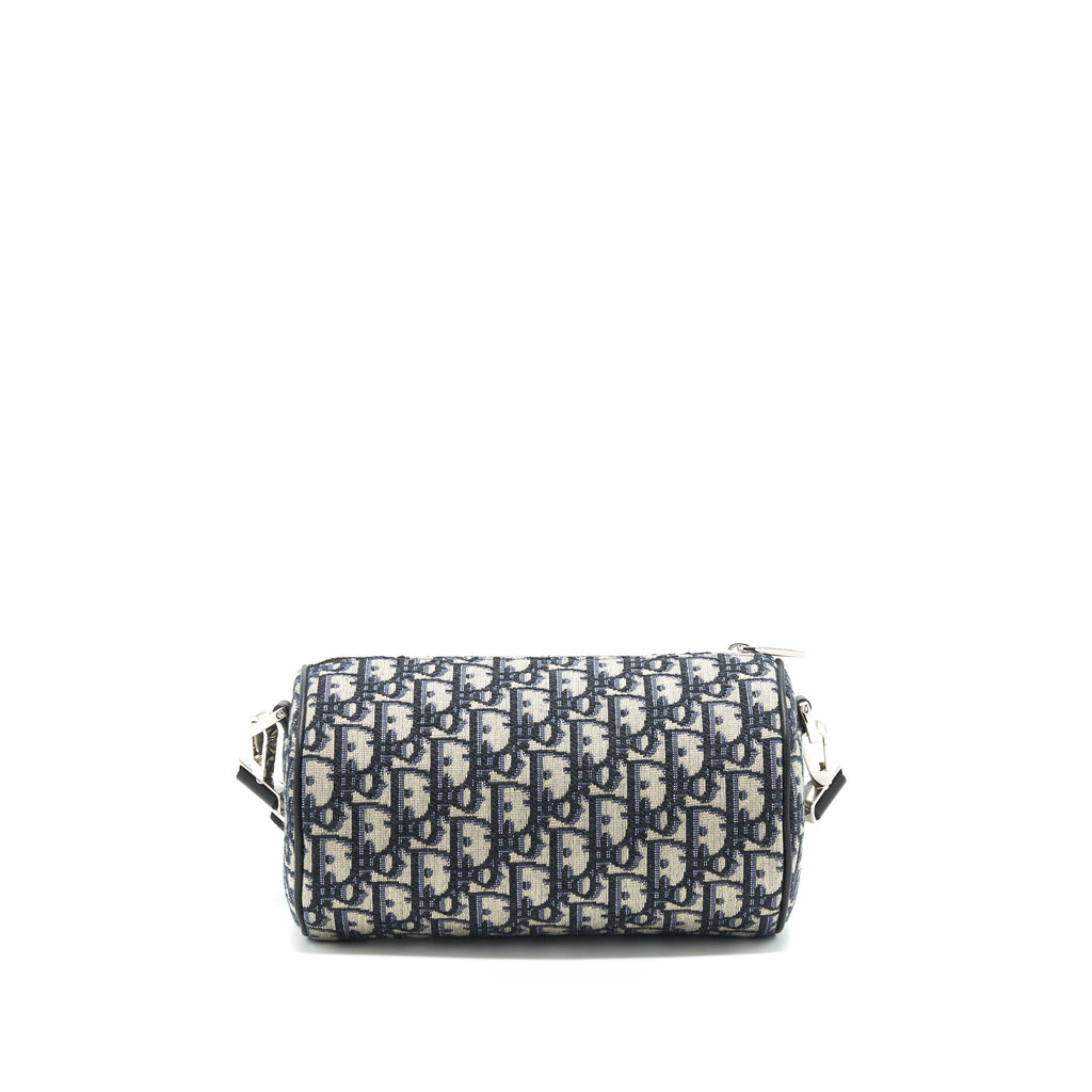 DIOR BLUE OBLIQUE MESSENGER ROLLER BAG