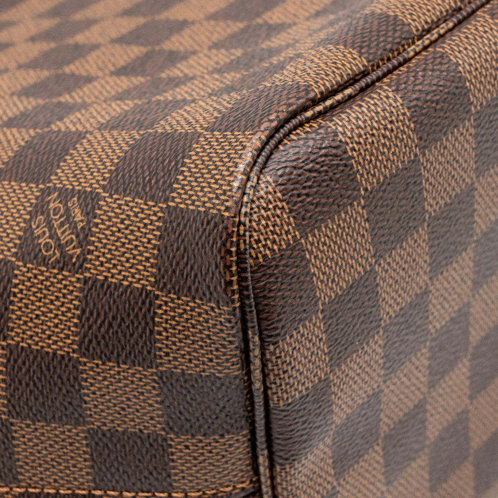 LOUIS VUITTON NEVERFULL MM DAMIER EBENE CANVAS GHW