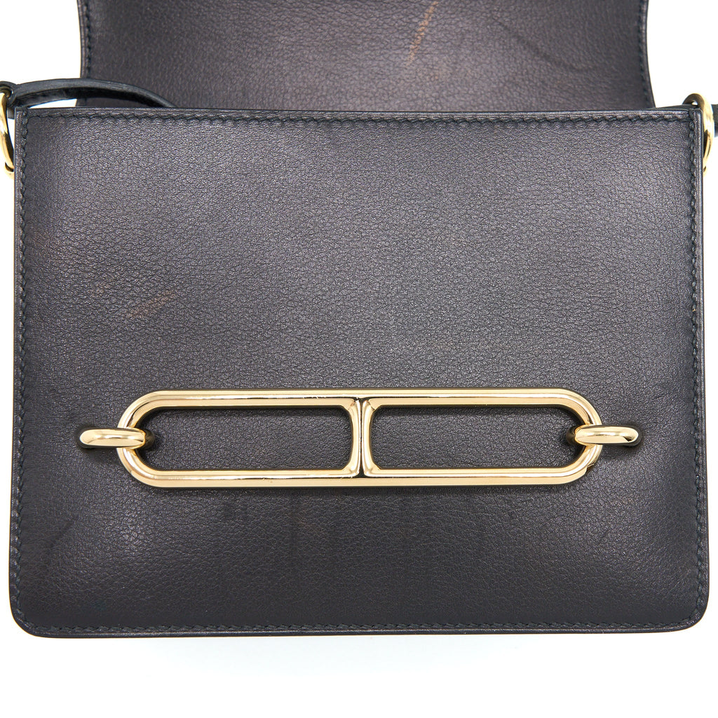 HERMES MINI ROULIS EVERGRAIN BLACK GHW