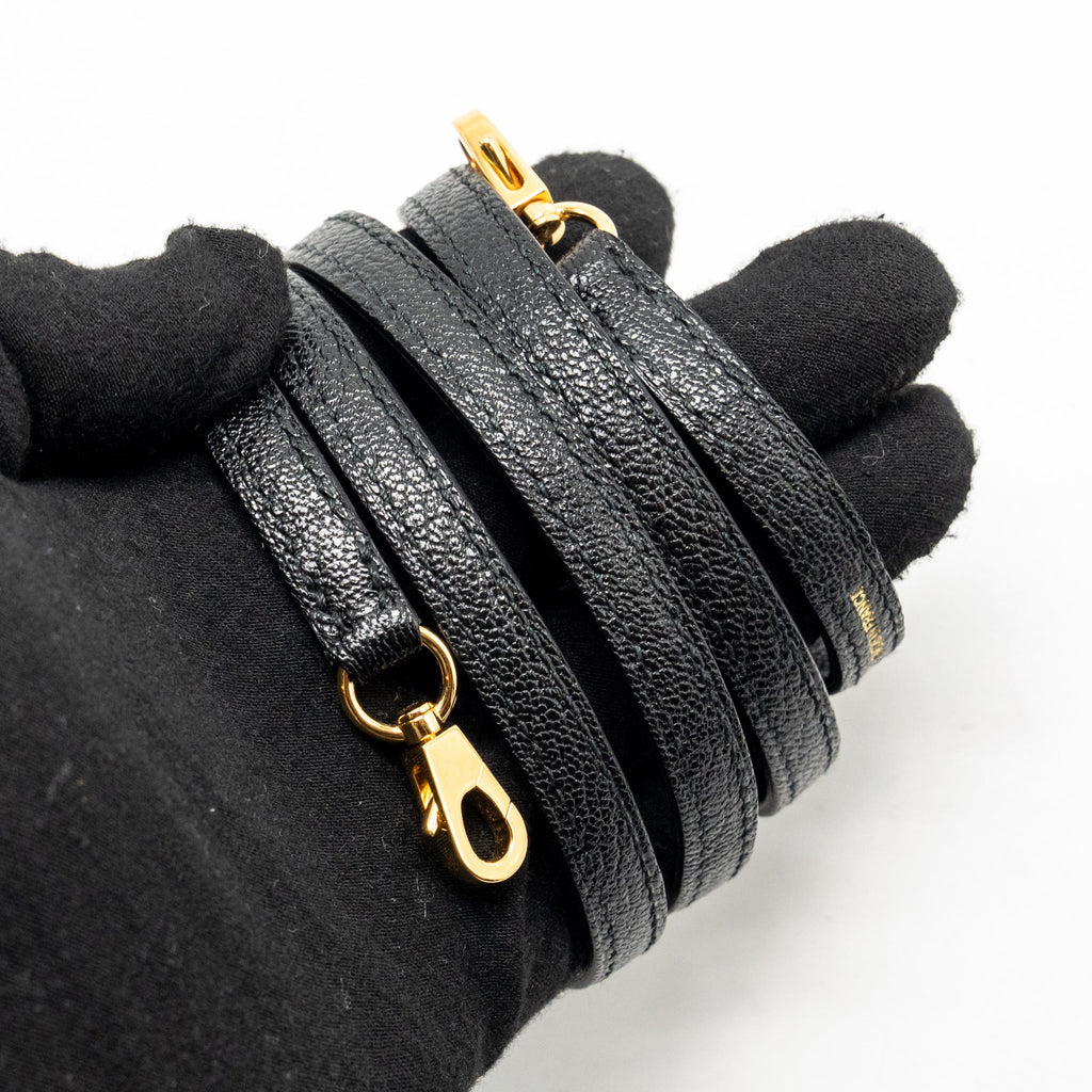 HERMES MINI BOLIDE CHEVRE MYSORE LEATHER BLACK GHW