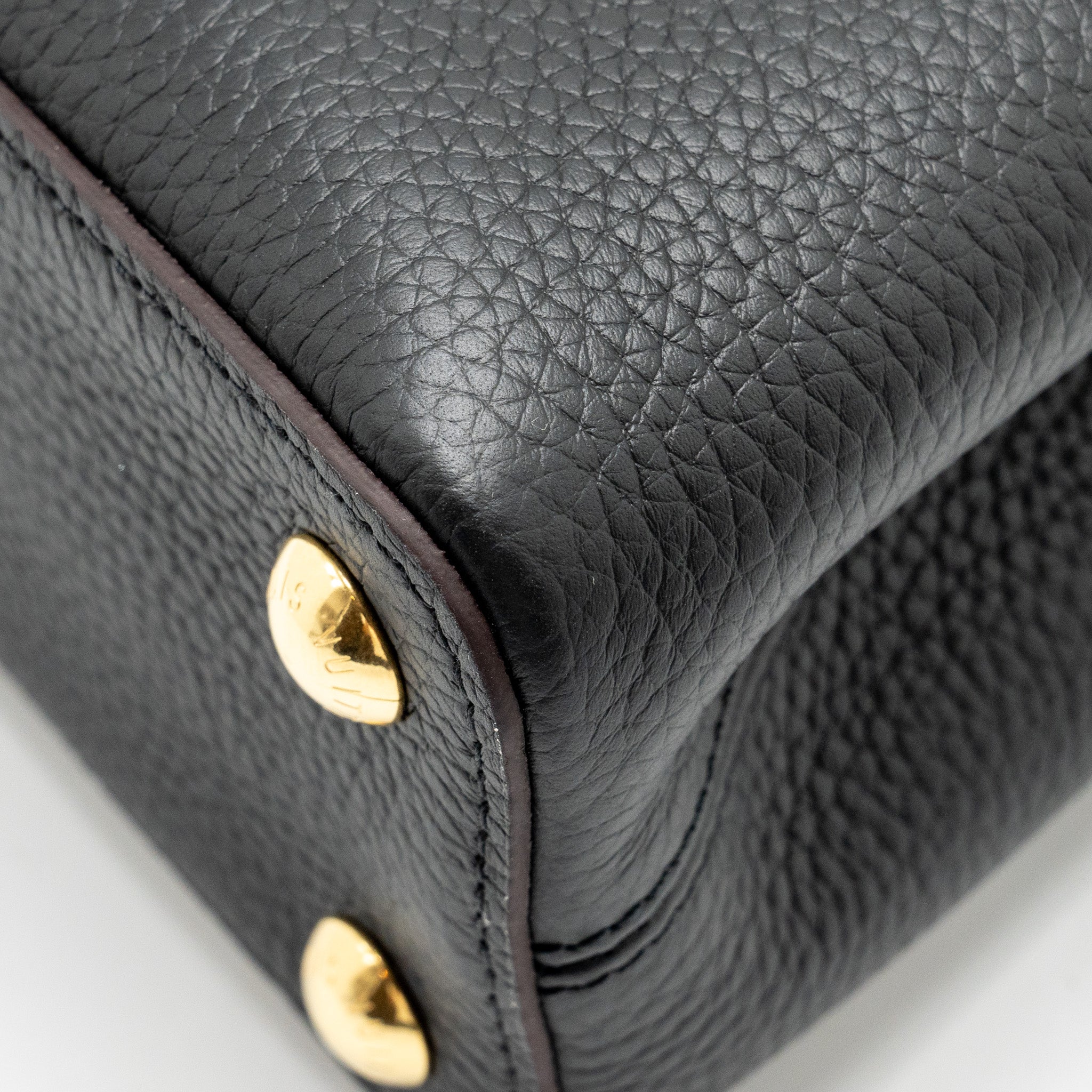 LOUIS VUITTON CAPUCINES BB CALFSKIN BLACK GHW