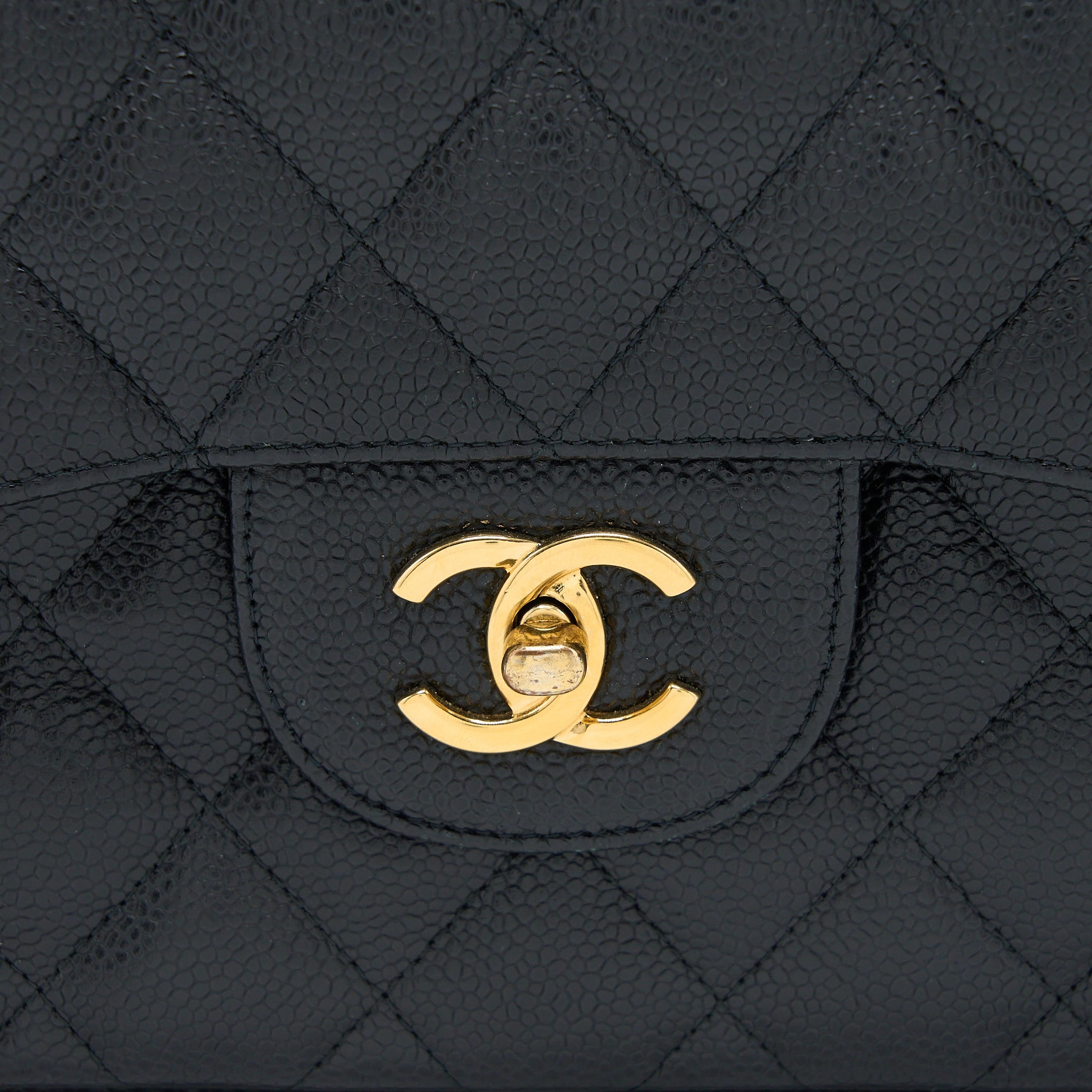 CHANEL JUMBO CLASSIC DOUBLE FLAP BAG CAVIAR BLACK GHW