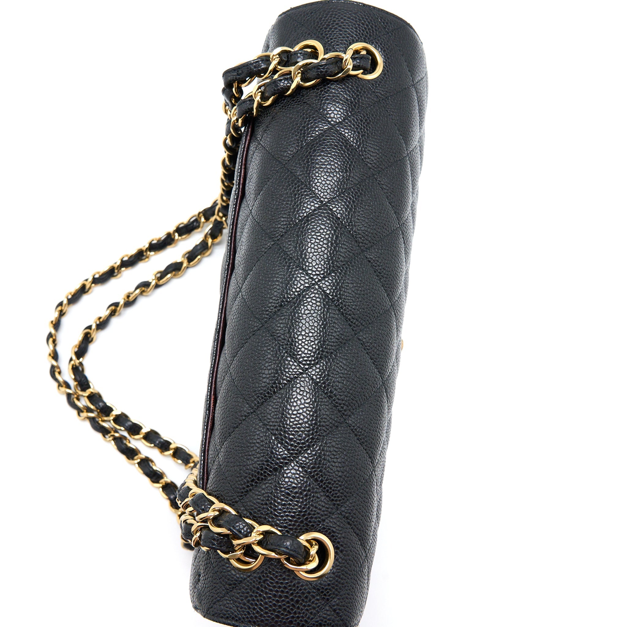 CHANEL JUMBO CLASSIC DOUBLE FLAP BAG CAVIAR BLACK GHW