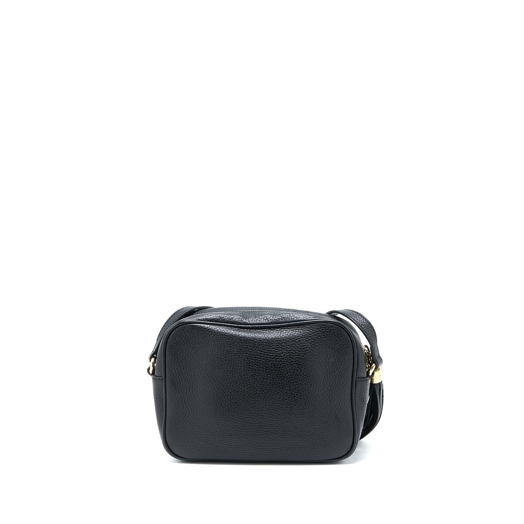 GUCCI SOHO DISCO CAMERA BAG CALFSKIN BLACK GHW