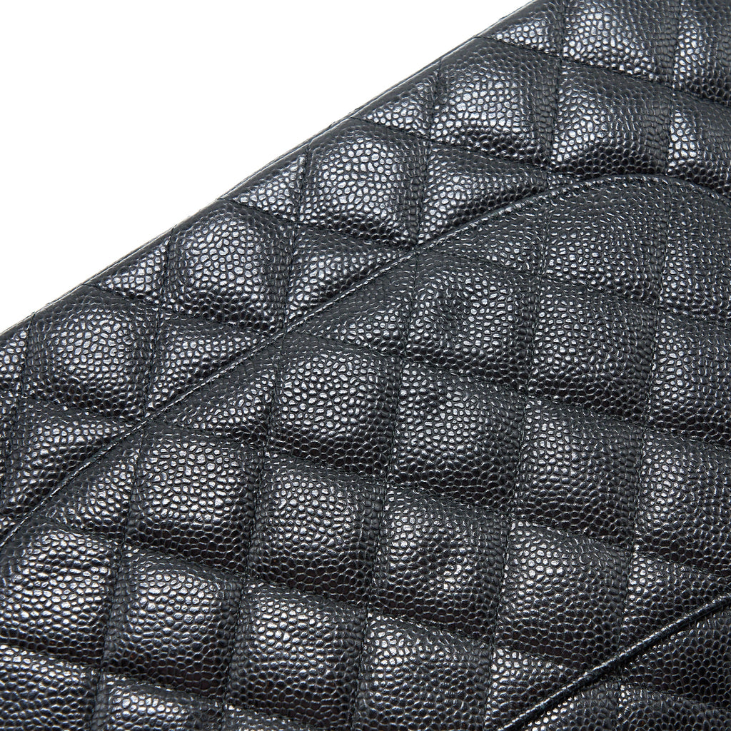 CHANEL JUMBO CLASSIC DOUBLE FLAP BAG CAVIAR BLACK GHW