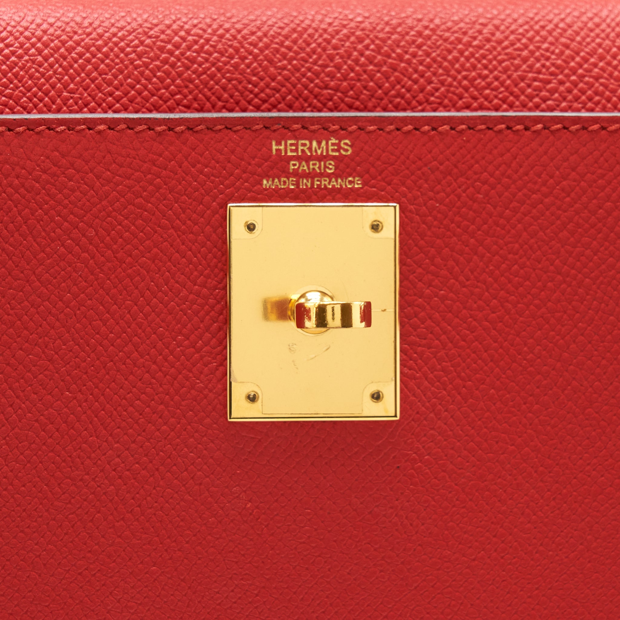 HERMES KELLY 28 ROUGE PIVOINE GHW