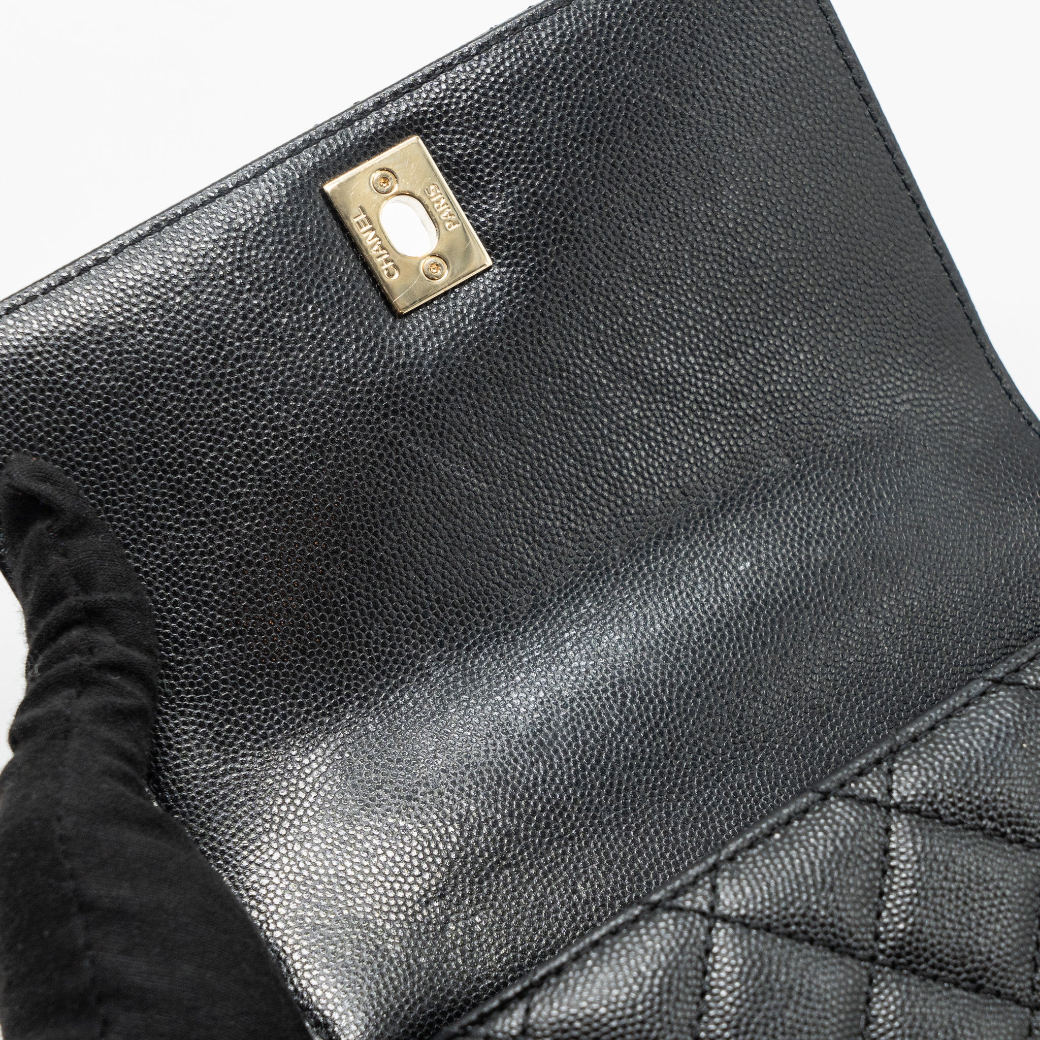 CHANEL COCO HANDLE EXTRA MINI WITH LIZARD EMBOSSED HANDLE CAVIAR BLACK LGHW(MICROCHIP)