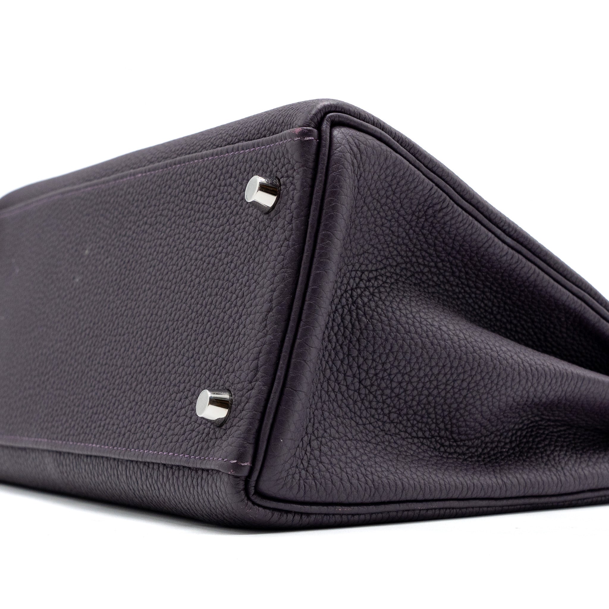 HERMES KELLY 28 ALLIGATOR/TOGO 59 RAISIN SHW
