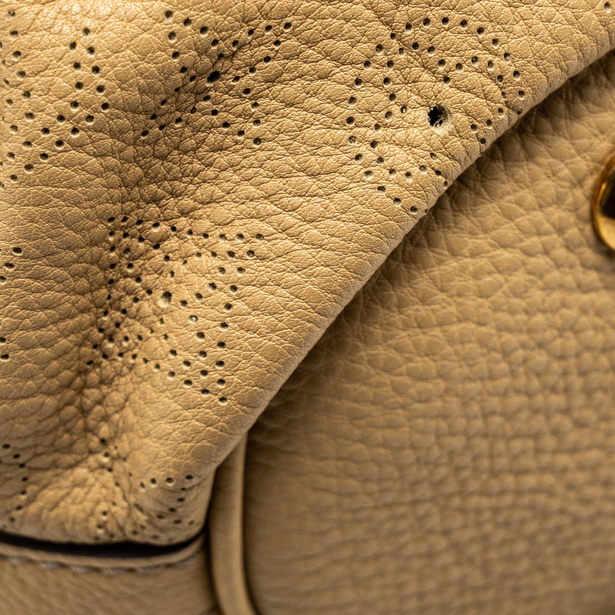 LOUIS VUITTON MAHINA HOBO BAG CALFSKIN BEIGE GHW