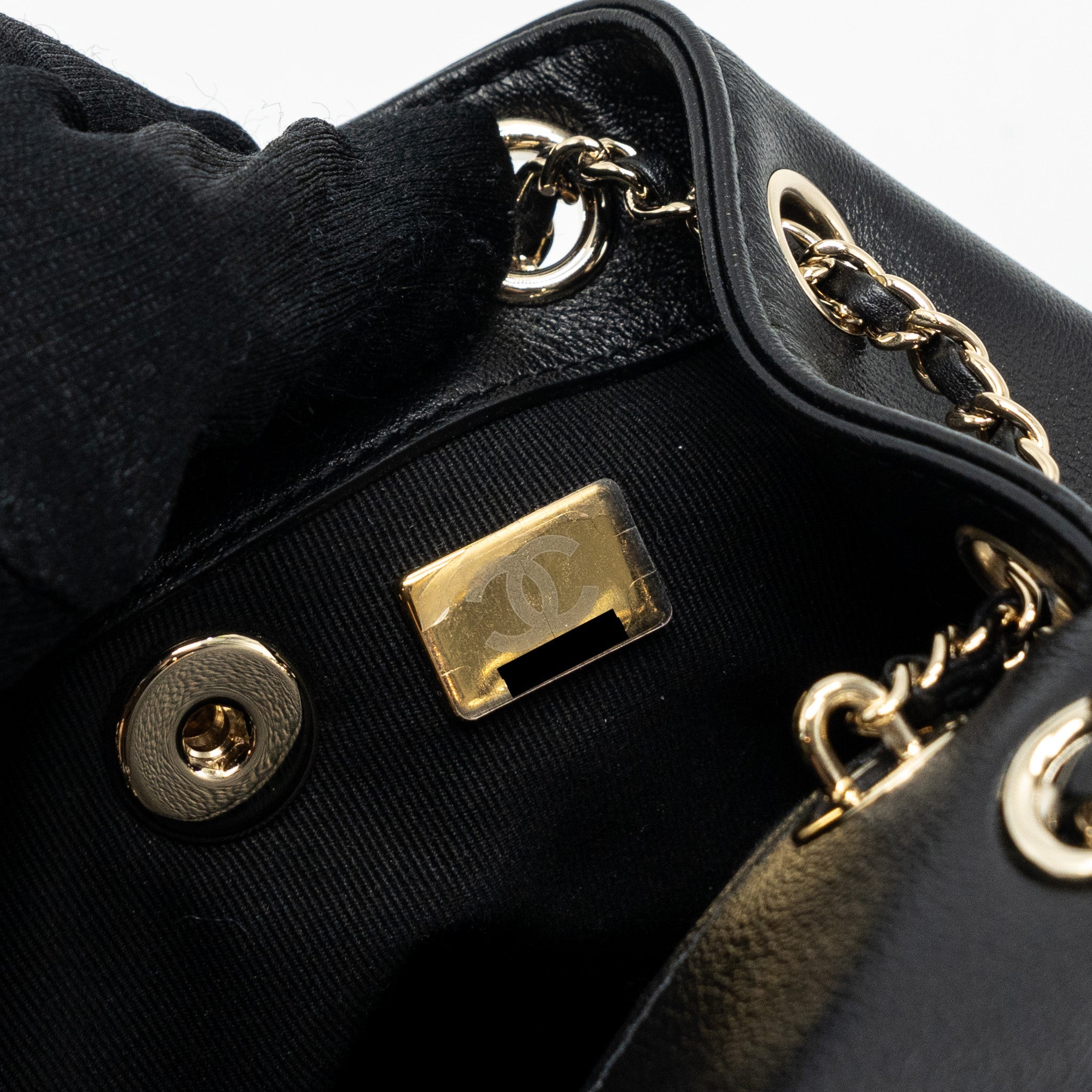 CHANEL 23A MINI TRIPLE PACK BACKPACK CALFSKIN BLACK LGHW (MICROCHIP )