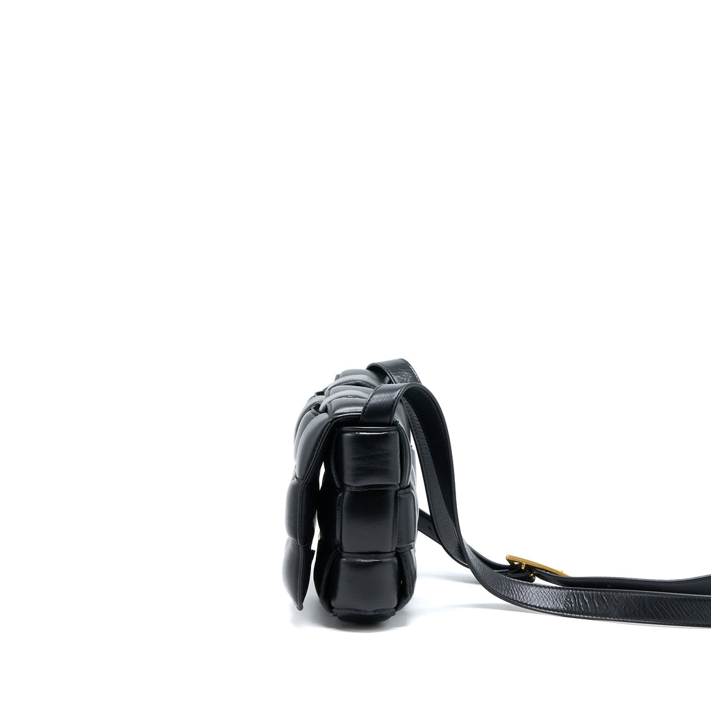BOTTEGA VENETA PADDED CASSETTE BLACK GHW