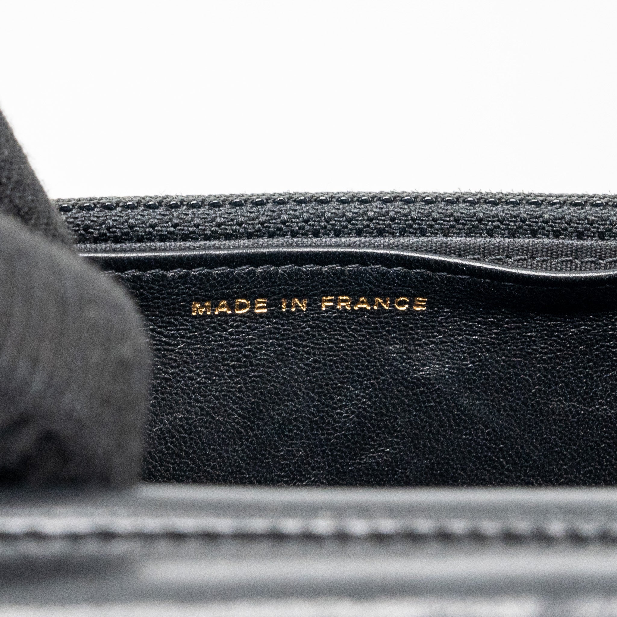 CHANEL BOY WALLET ON CHAIN LAMBSKIN BLACK BRUSHED GHW